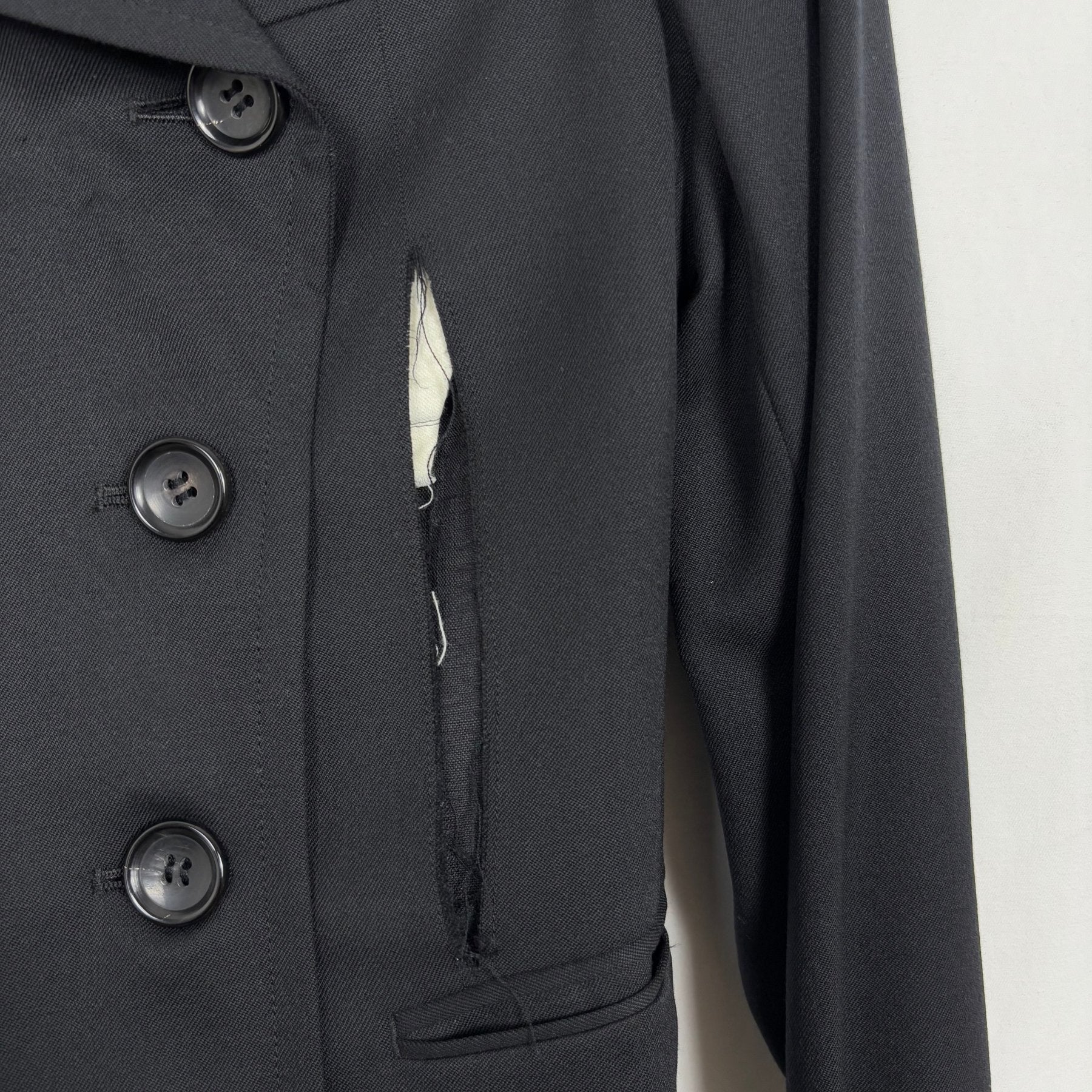 2011 Comme Des Garcons Homme Plus Slashed Military Blazer - Image 5