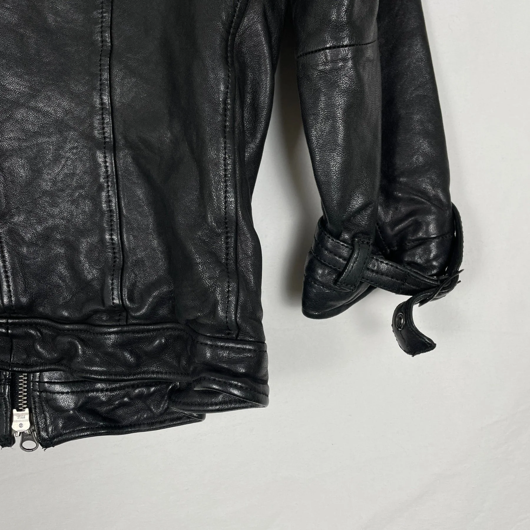 5351 Pour Les Femmes Leather Biker Jacket - Image 7