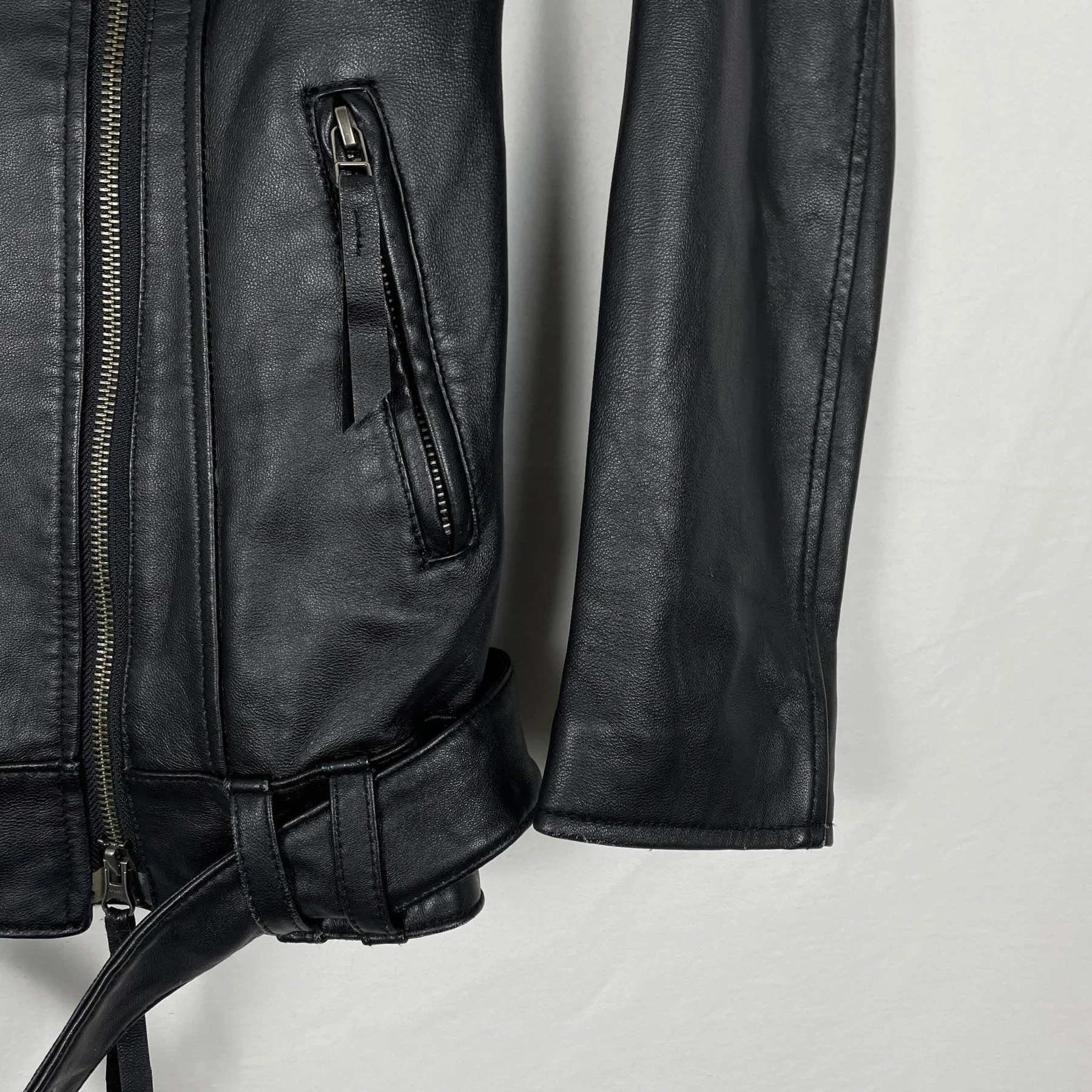 5351 Pour Les Femmes Leather Biker Jacket - Image 5