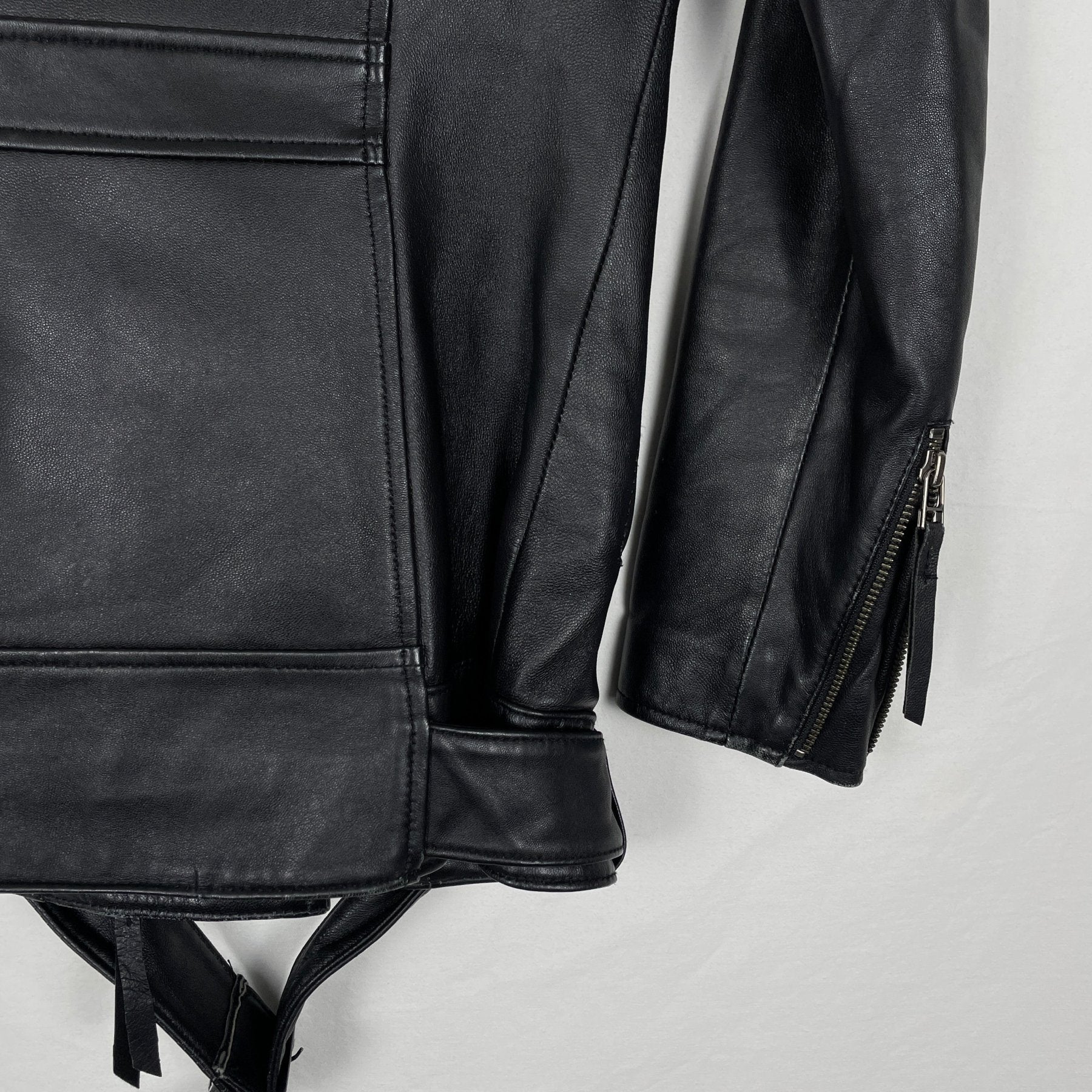 5351 Pour Les Femmes Leather Biker Jacket - Image 7