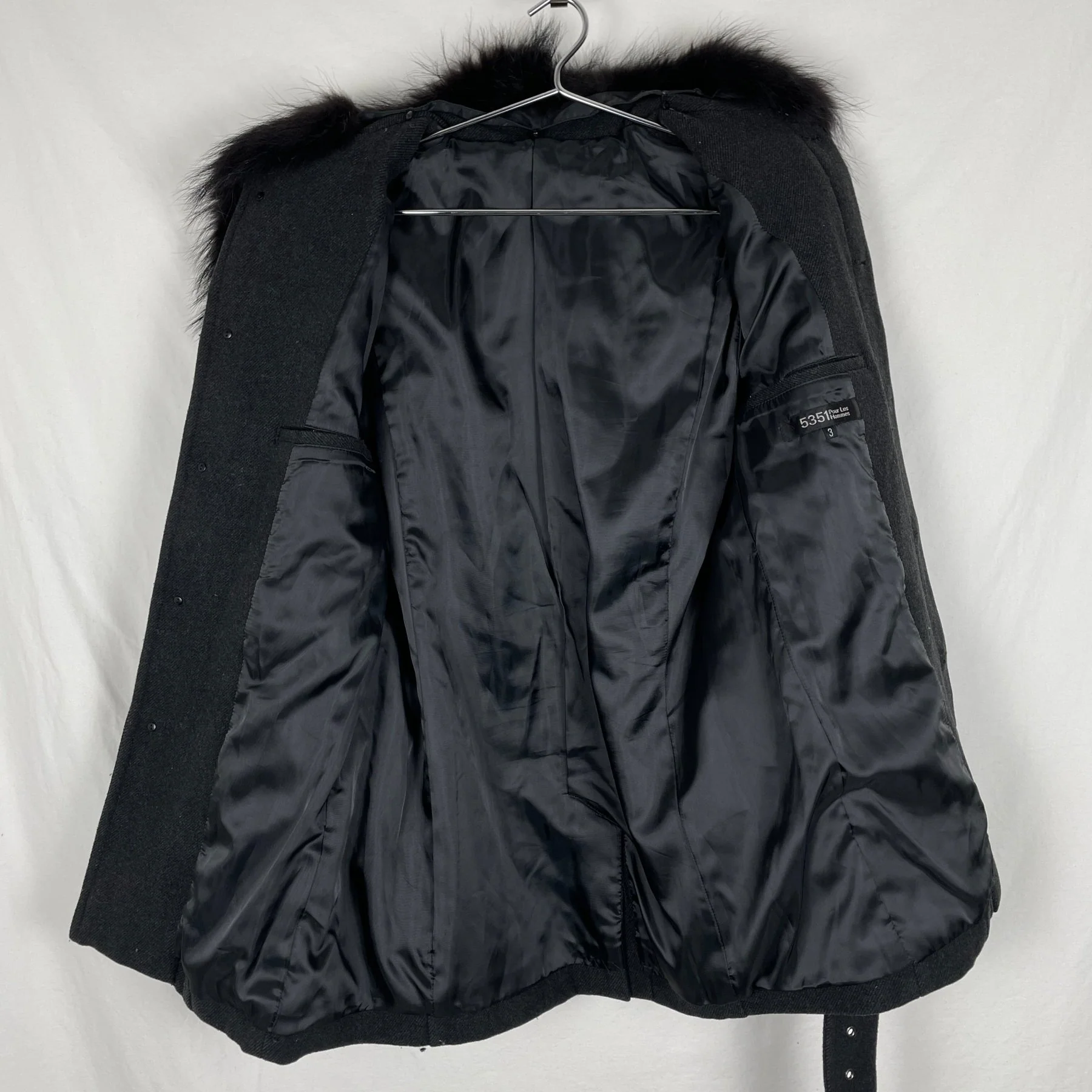 5351 Pour Les Hommes Fur Collar Coat - Image 10