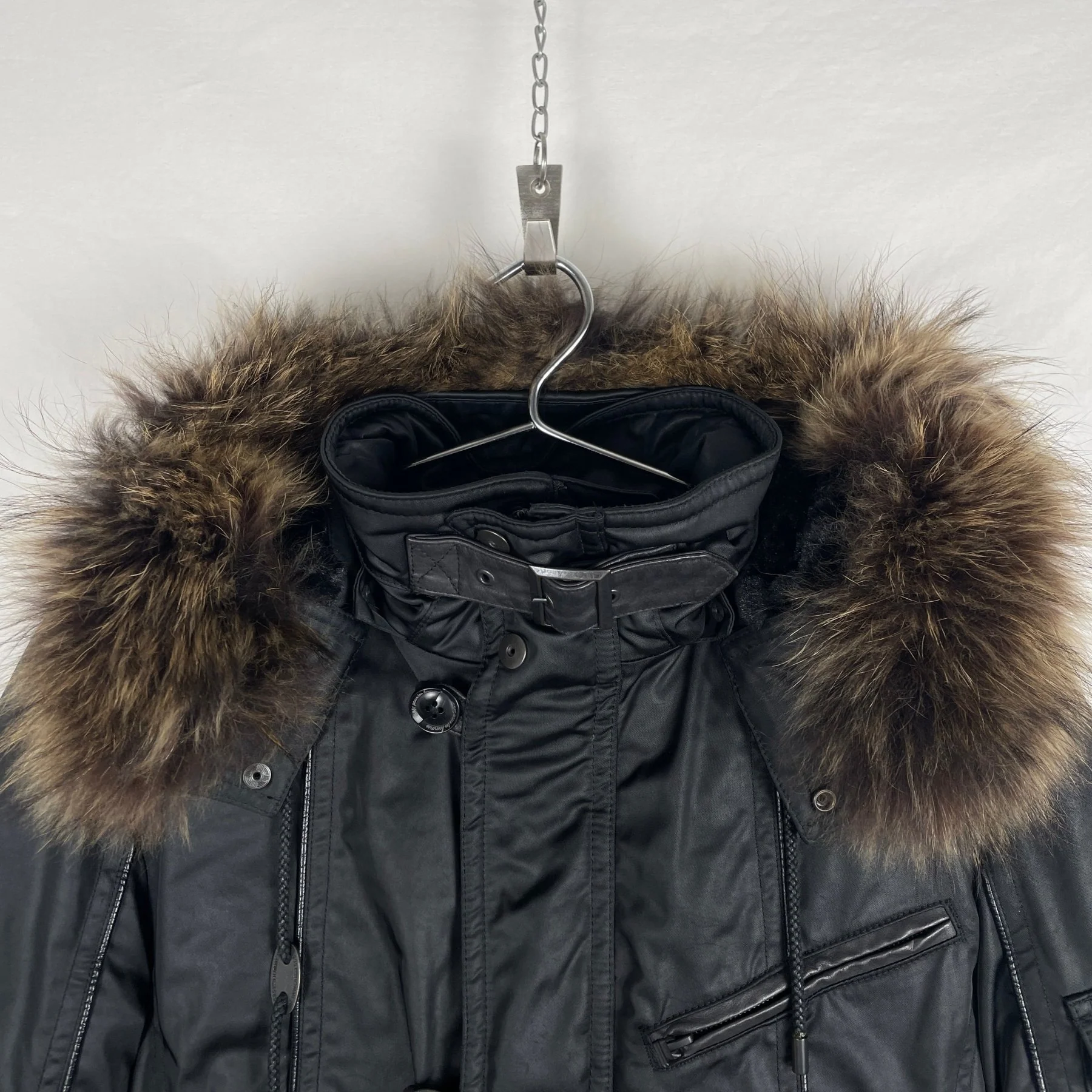 5351 Pour Les Hommes Fur Hooded Jacket - Image 5