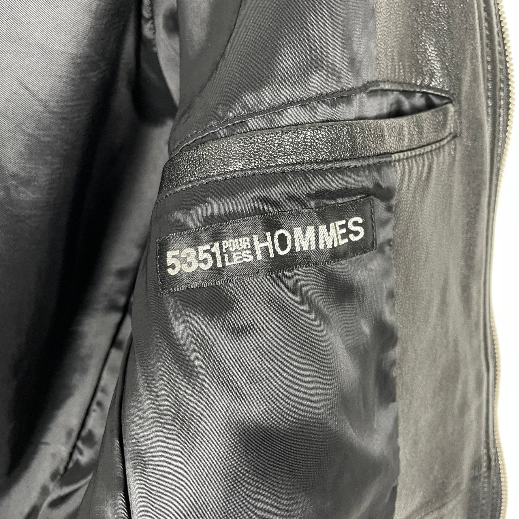 5351 Pour Les Hommes Biker Leather Jacket - Image 8