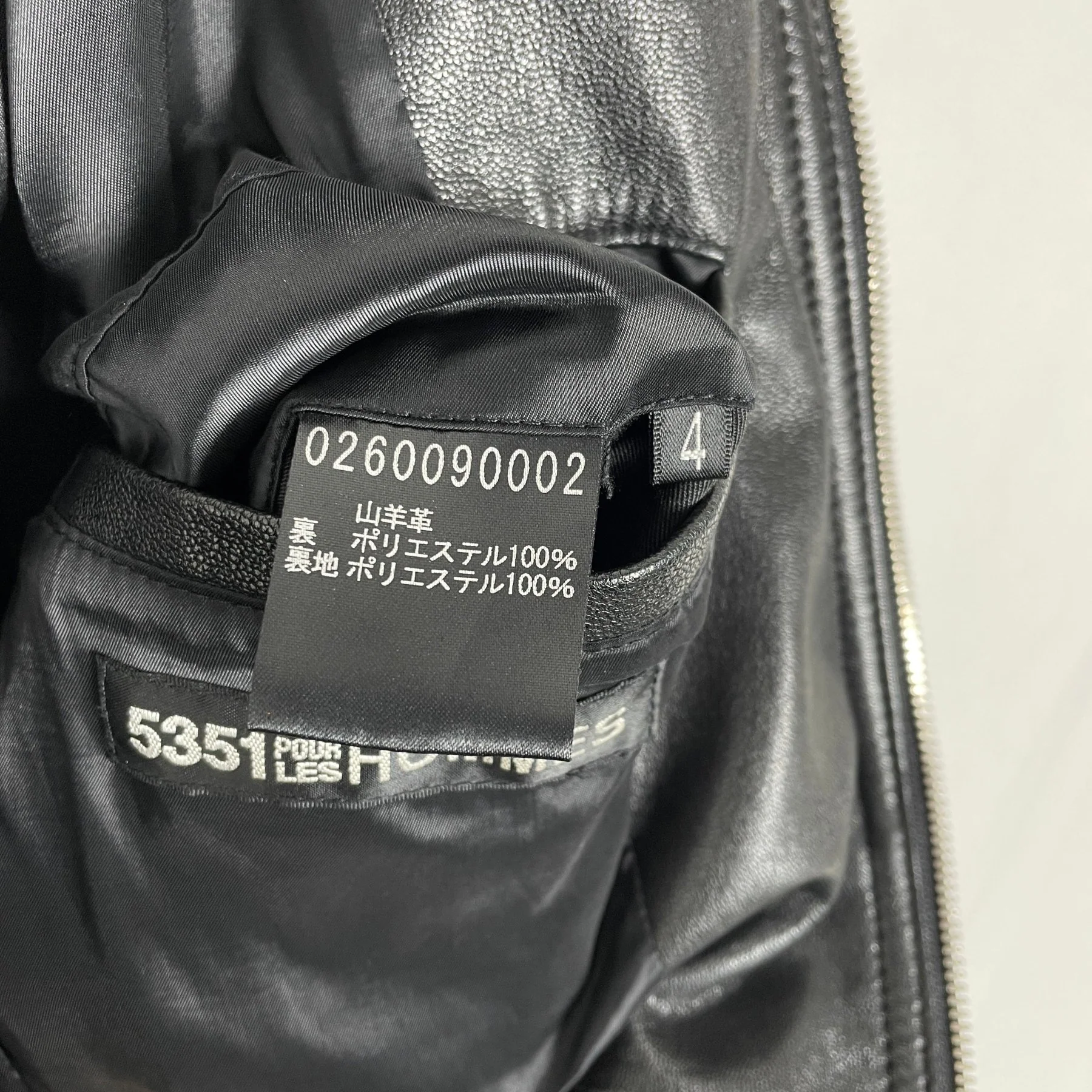 5351 Pour Les Hommes Biker Leather Jacket - Image 9
