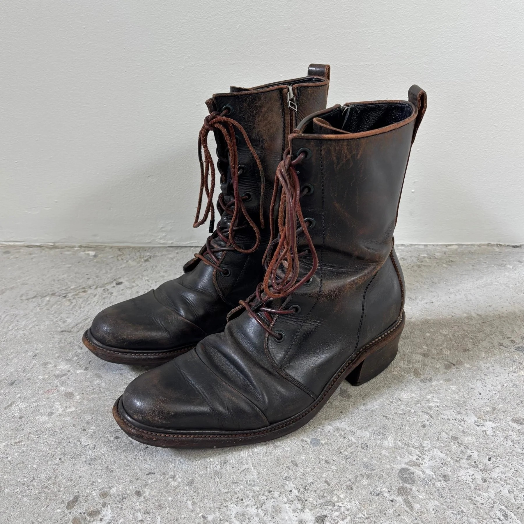 5351 Pour Les Hommes Lace Up Leather Ankle Boots - Image 2
