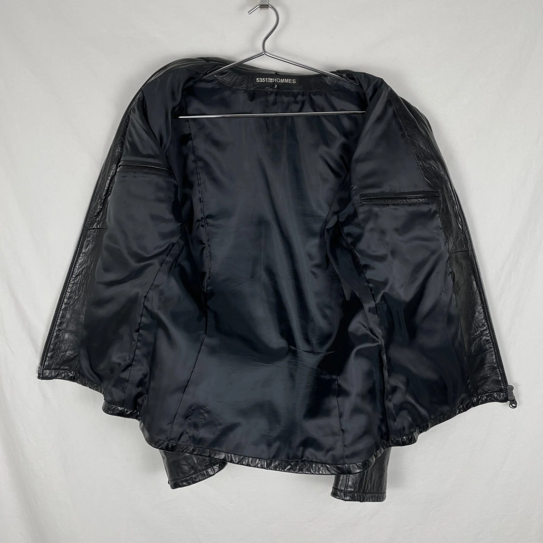 5351 Pour les Hommes Leather Biker Jacket - Image 11