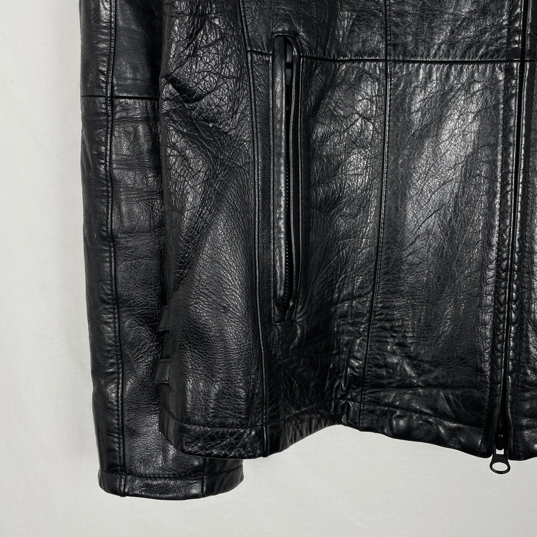 5351 Pour les Hommes Leather Biker Jacket - Image 4
