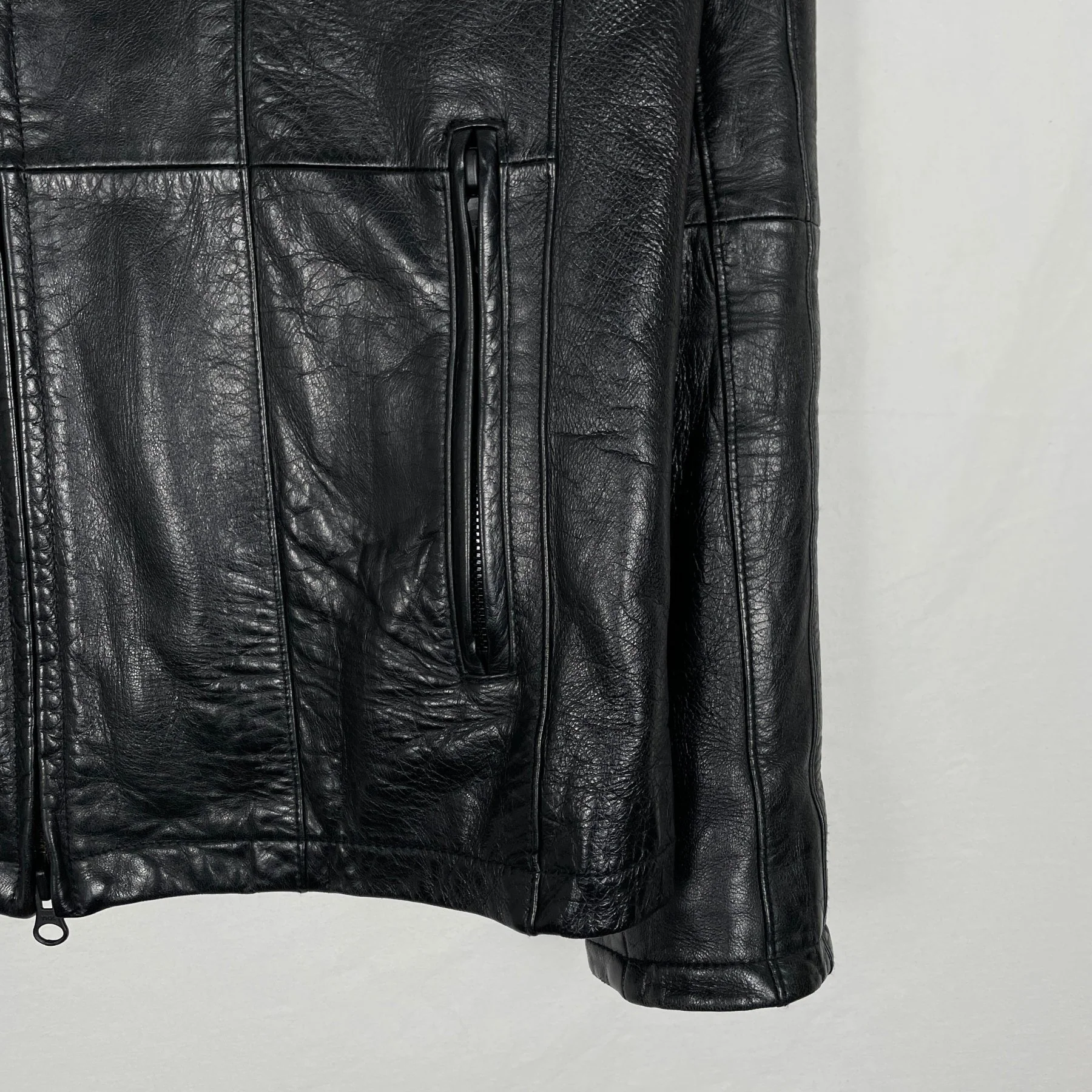 5351 Pour les Hommes Leather Biker Jacket - Image 5