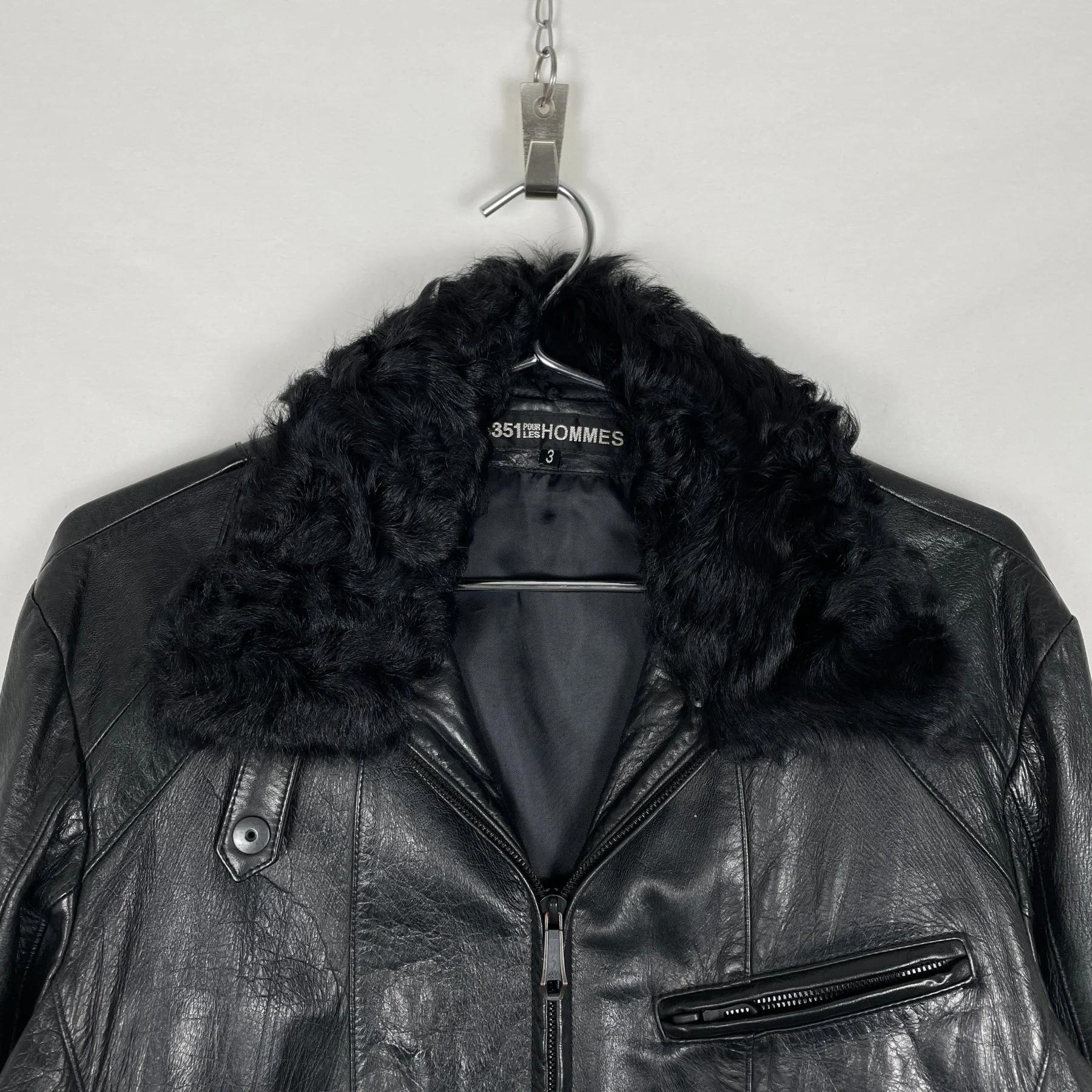 5351 Pour les Hommes Leather Biker Jacket - Image 6