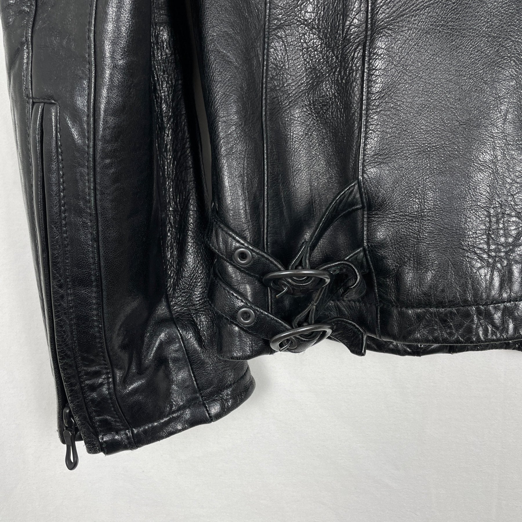 5351 Pour les Hommes Leather Biker Jacket - Image 8