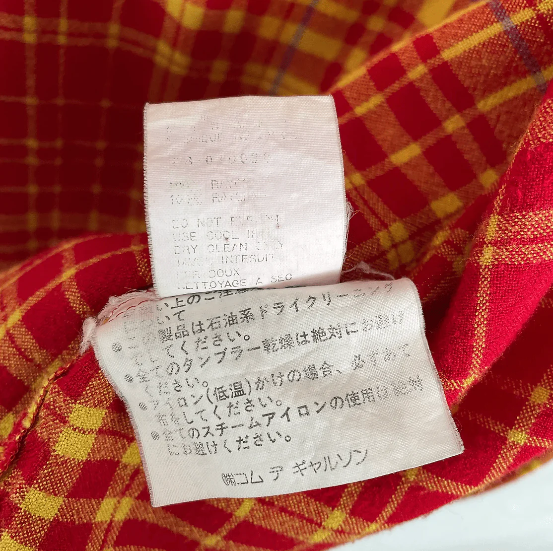 90s Comme des Garçons Tricot Plaid Button Up Shirt - Image 5
