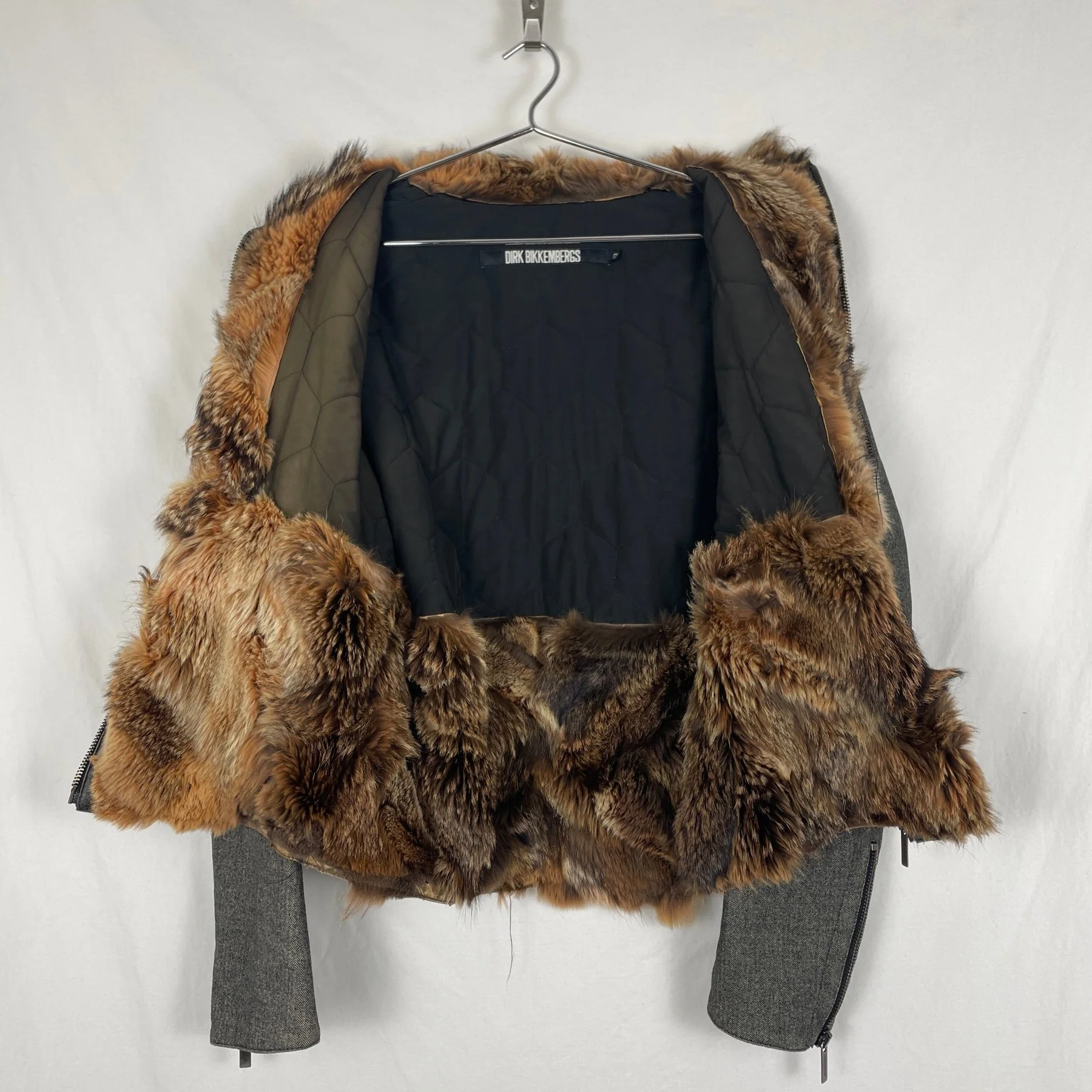 90s Dirk Bikkembergs Faux Fur Blouson Jacket - Image 6