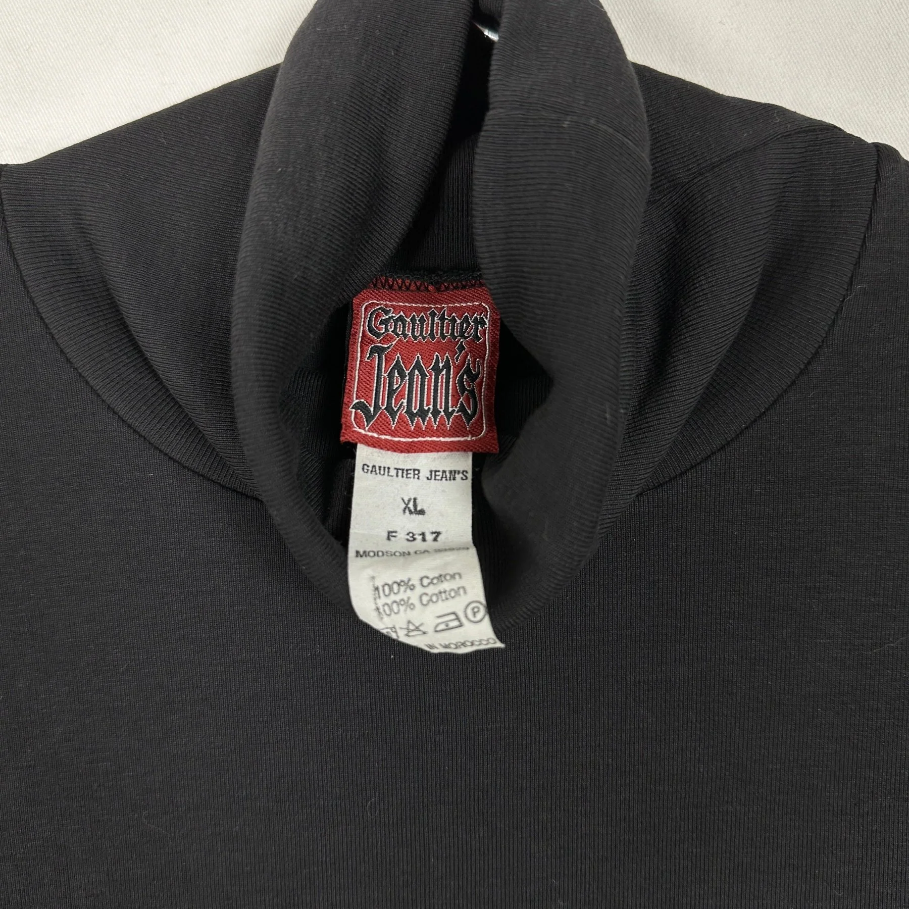 90s Gaultier Jean’s Glitter Skull Turtleneck - Image 7