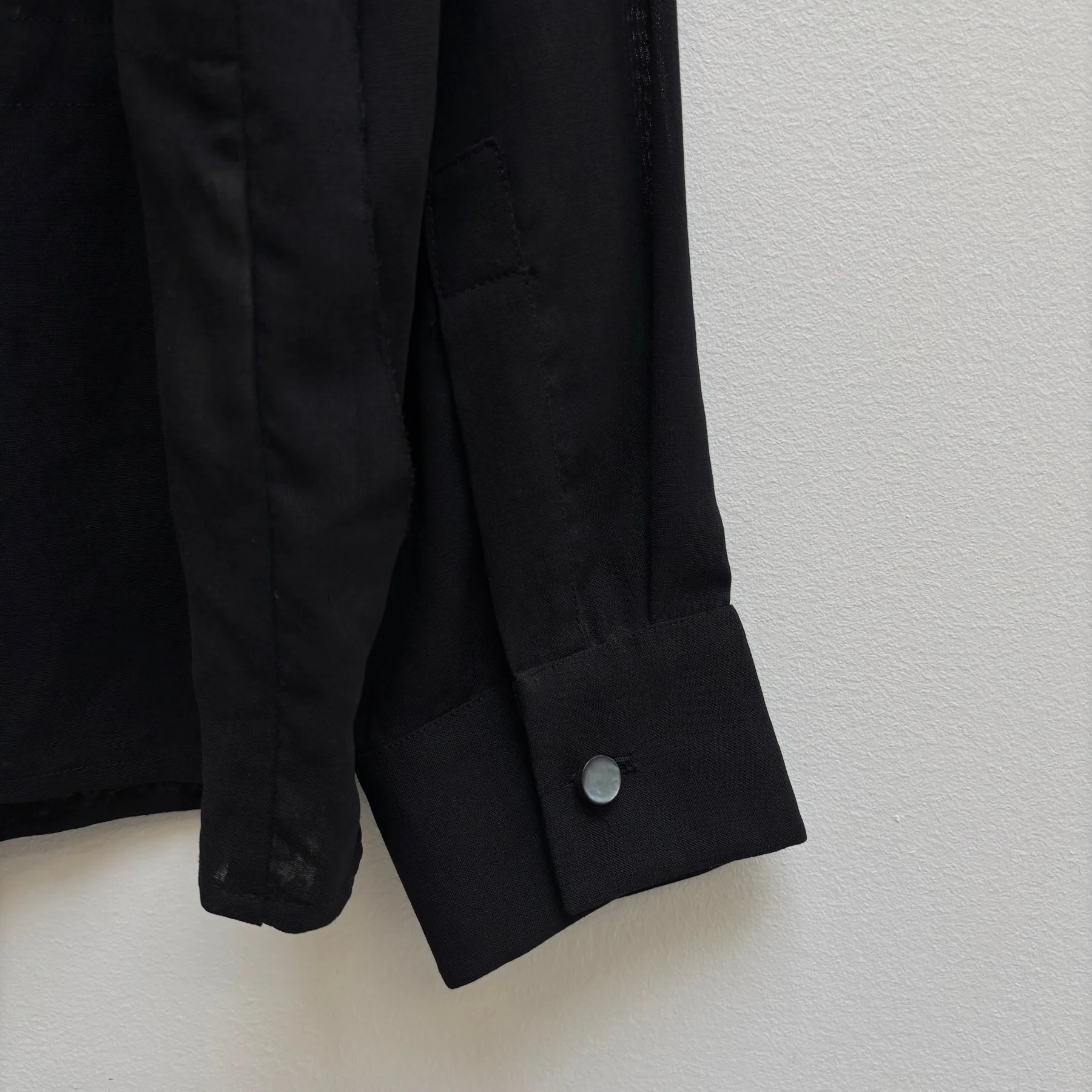 90s Hussein Chalayan Deconstructed Mesh Blouse - Image 9
