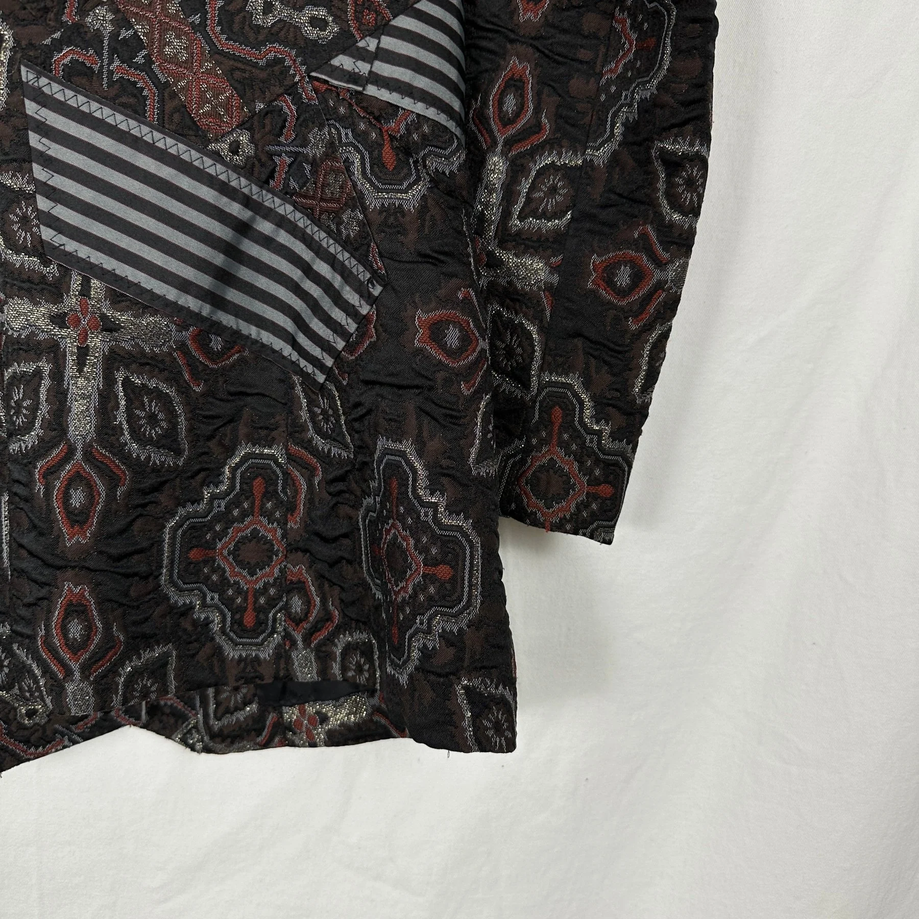 90s Issey Miyake Jacquard Patchwork Blazer - Image 10
