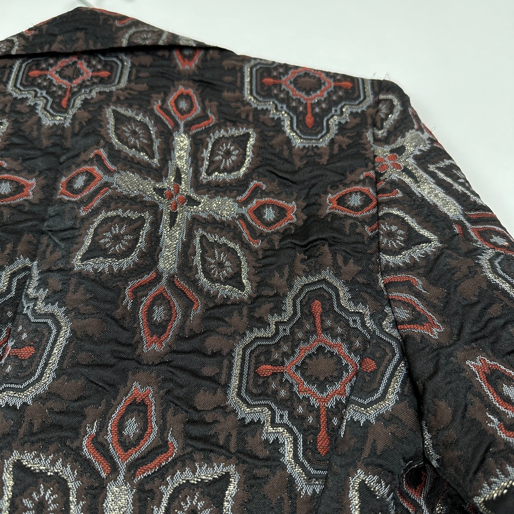 90s Issey Miyake Jacquard Patchwork Blazer - Image 11
