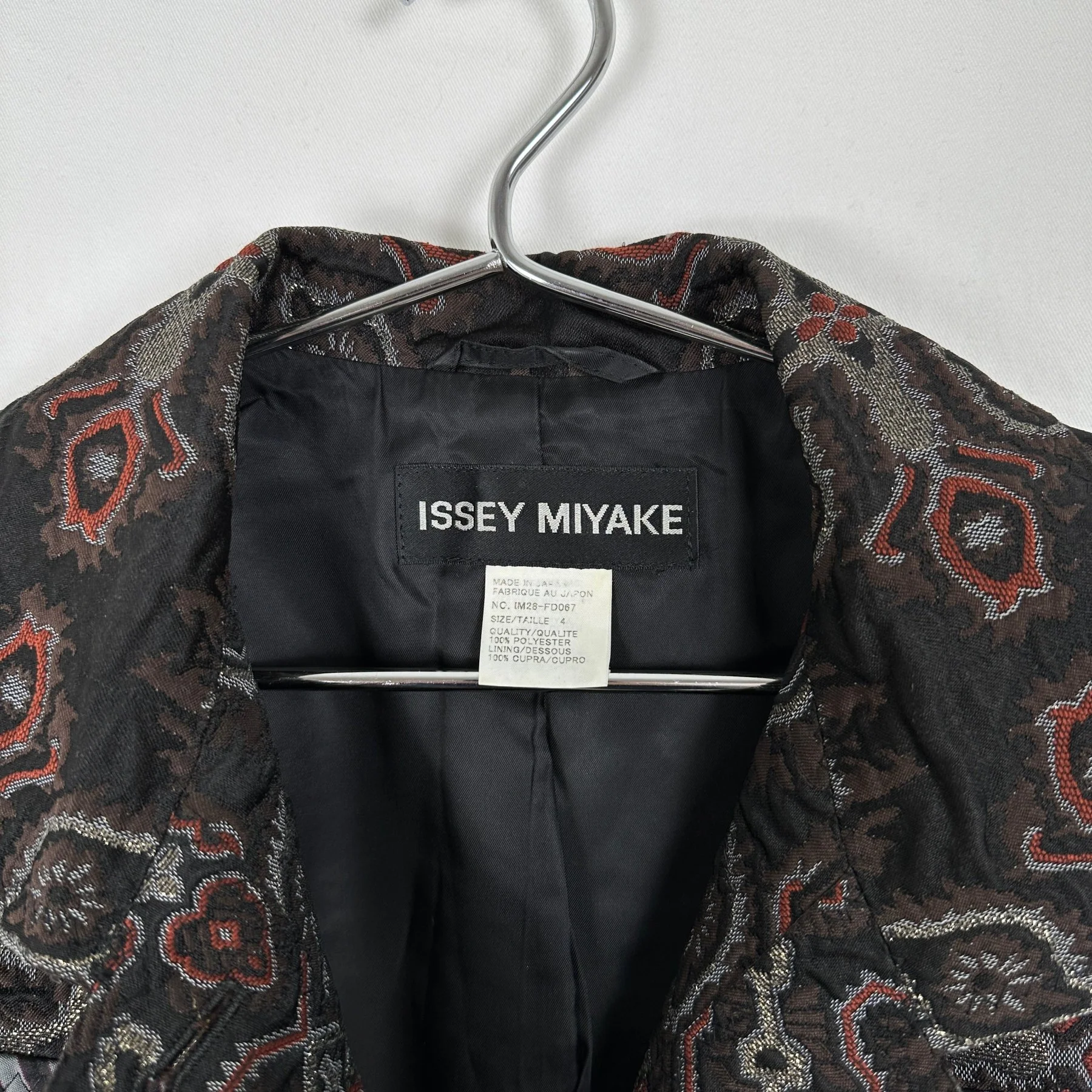 90s Issey Miyake Jacquard Patchwork Blazer - Image 5