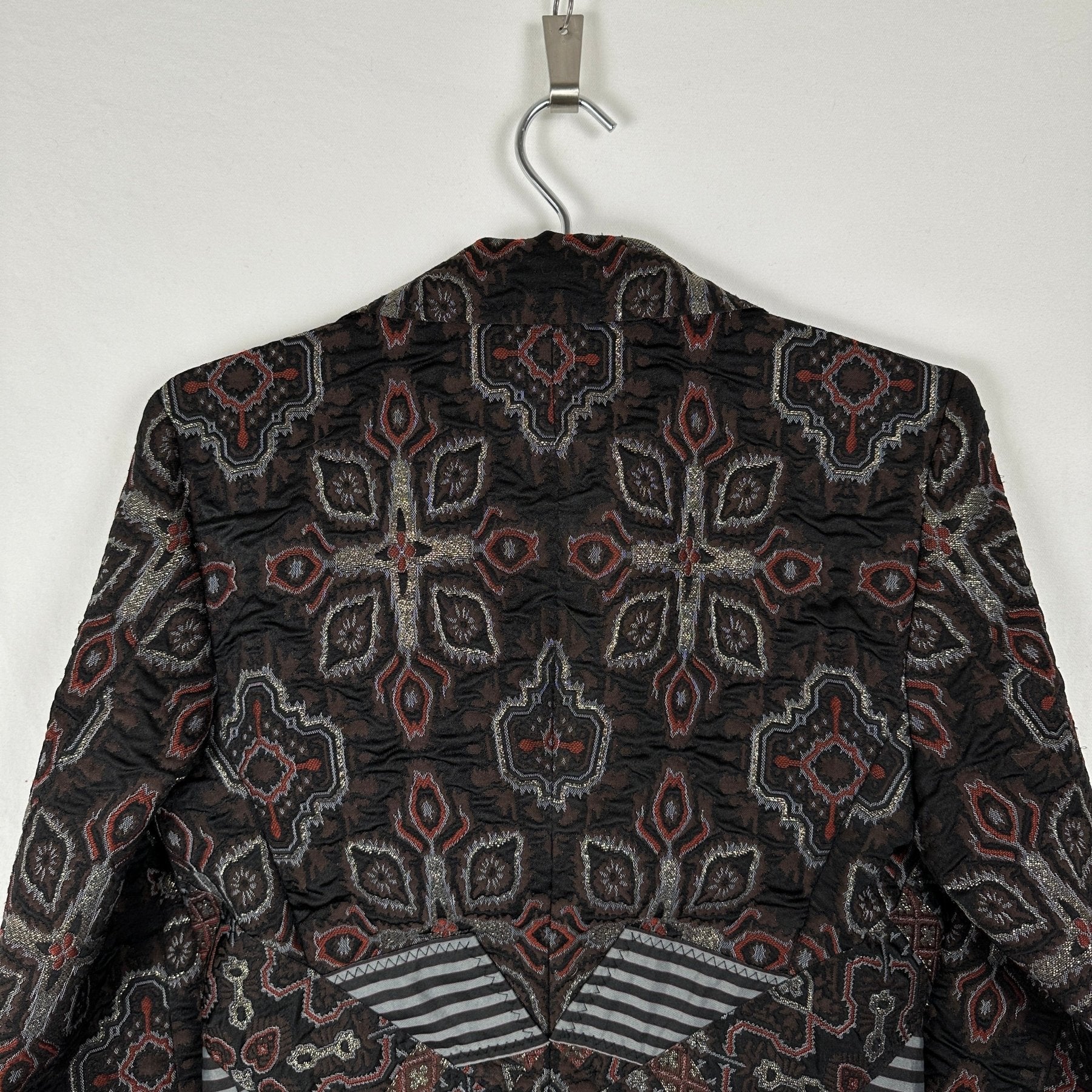 90s Issey Miyake Jacquard Patchwork Blazer - Image 8
