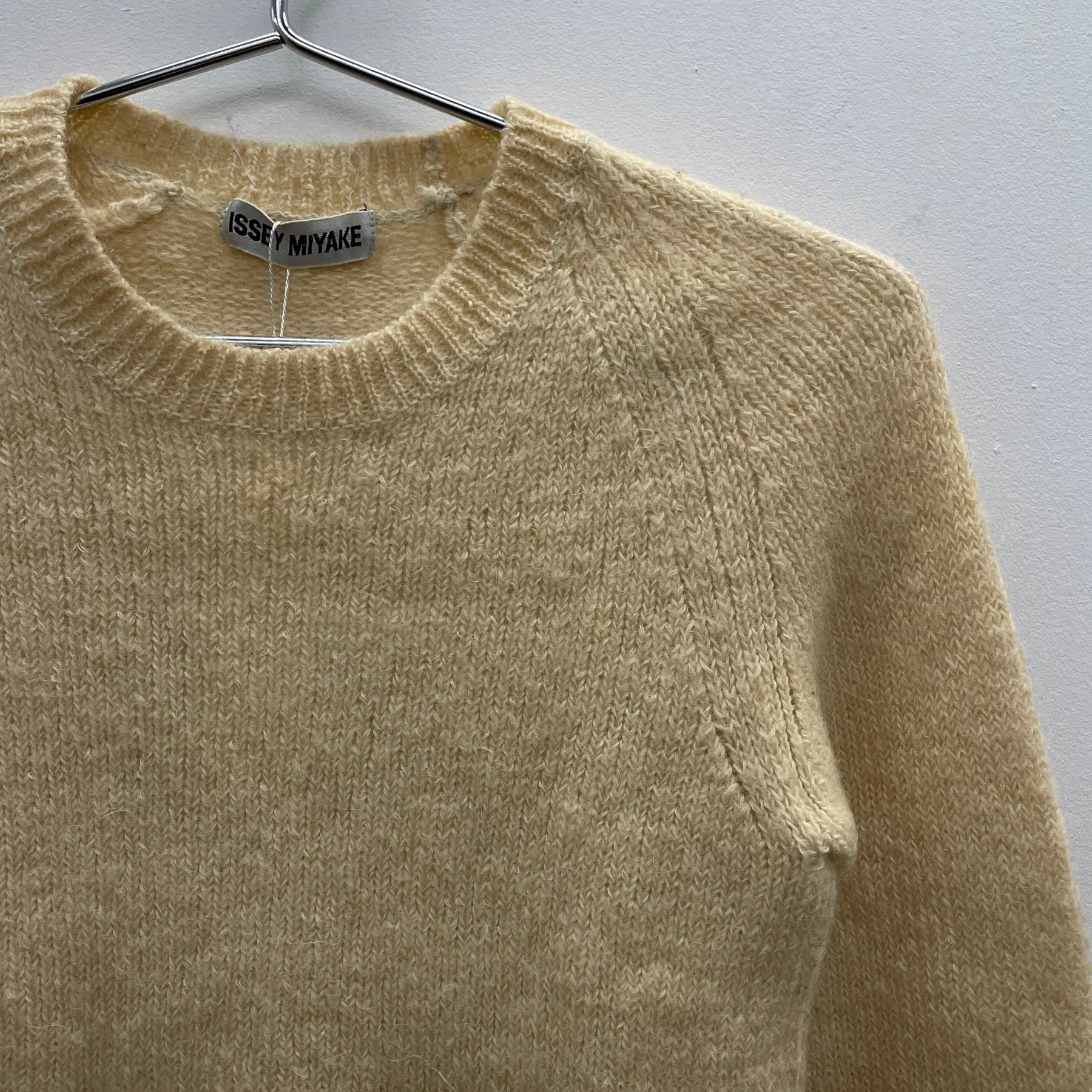 90s Issey Miyake Mustard TwoTone Wool Sweater - Image 5