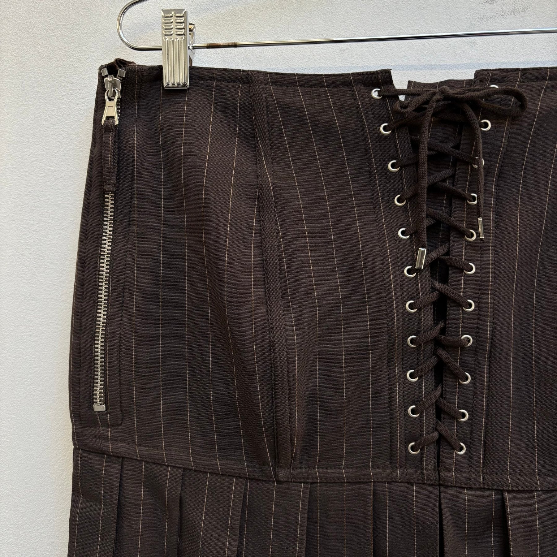 90s Jean Paul Gaultier Corset Pleated Skirt - Image 5