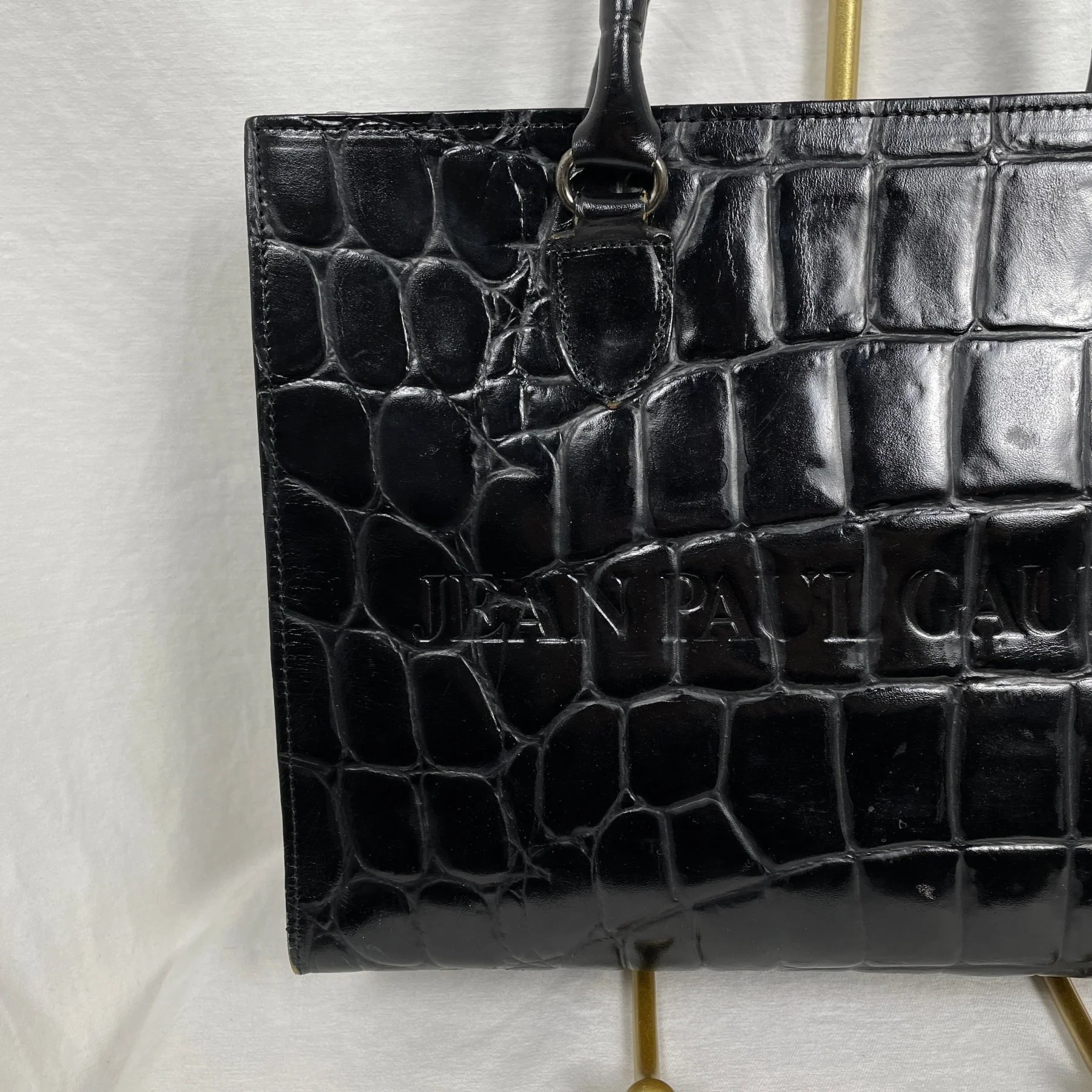 90s Jean Paul Gaultier Crocodile Document Bag - Image 4