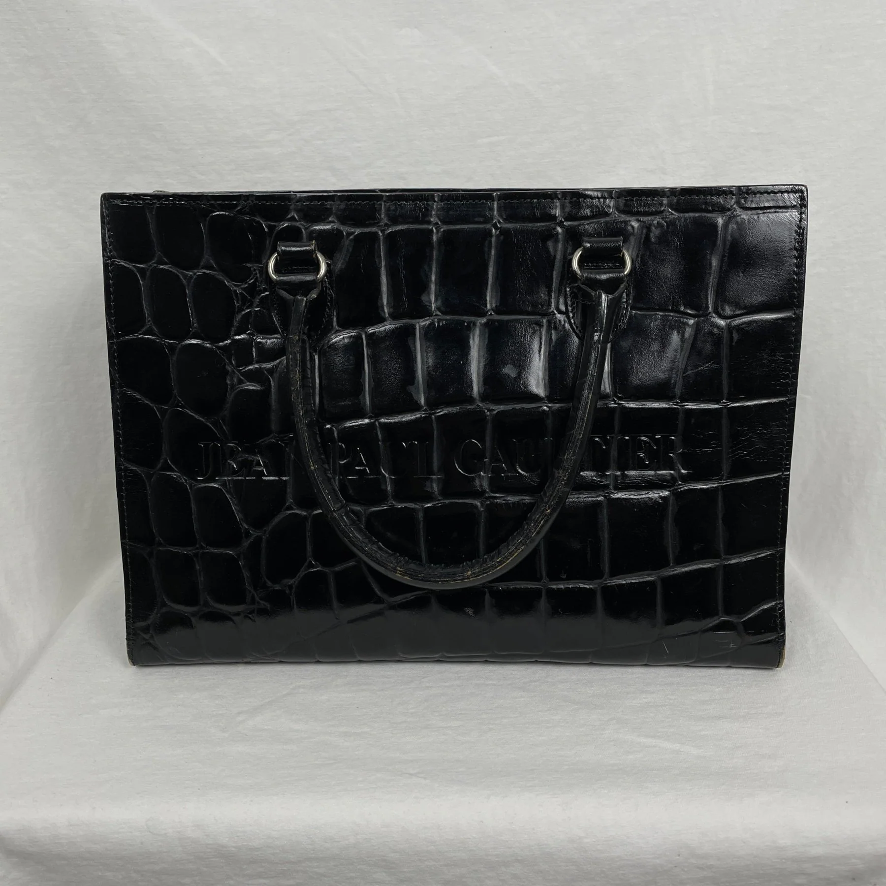 90s Jean Paul Gaultier Crocodile Document Bag - Image 6