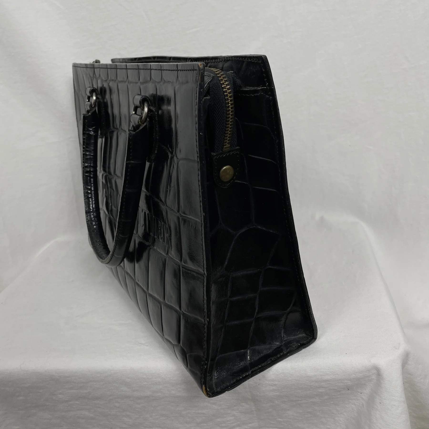 90s Jean Paul Gaultier Crocodile Document Bag - Image 8