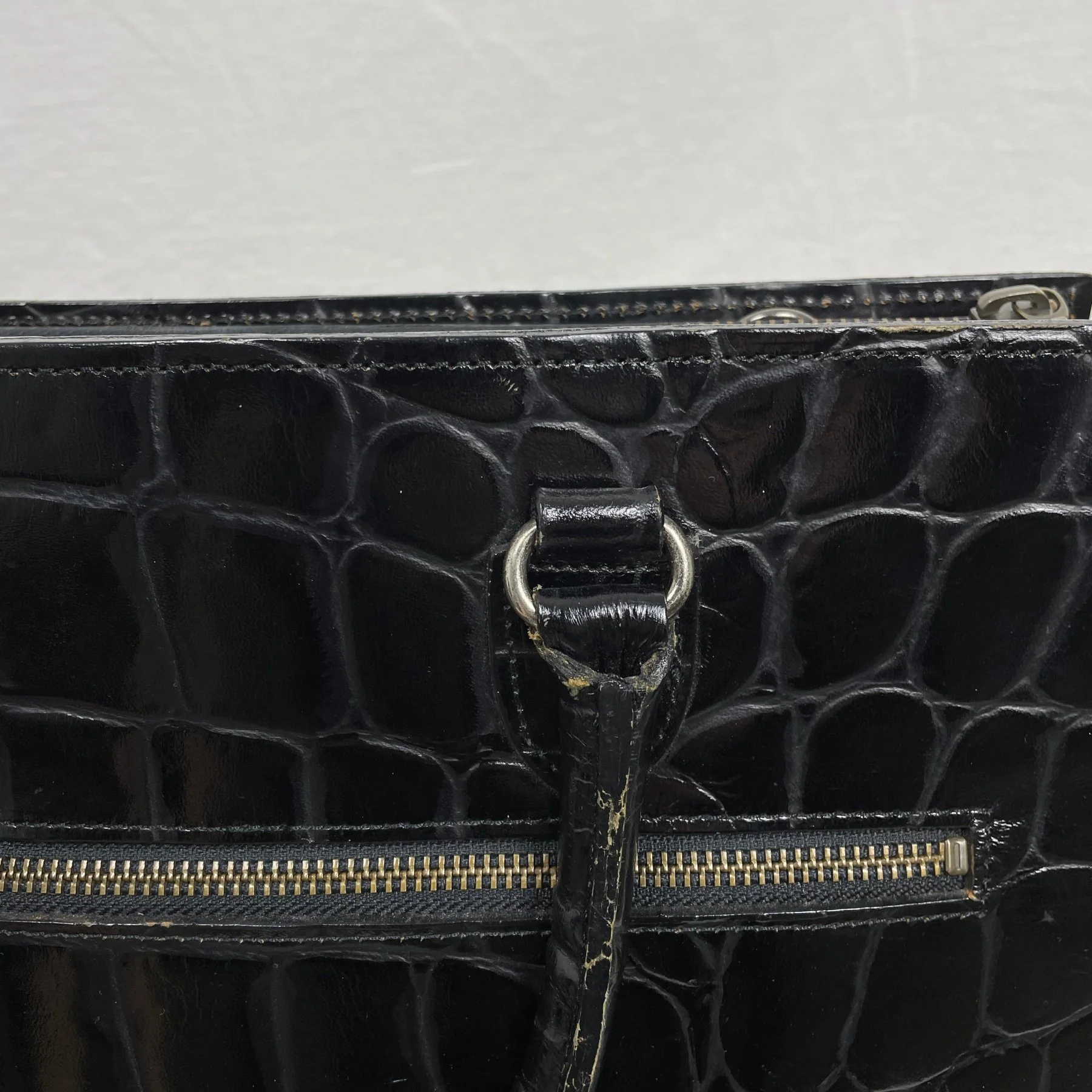 90s Jean Paul Gaultier Crocodile Document Bag - Image 9