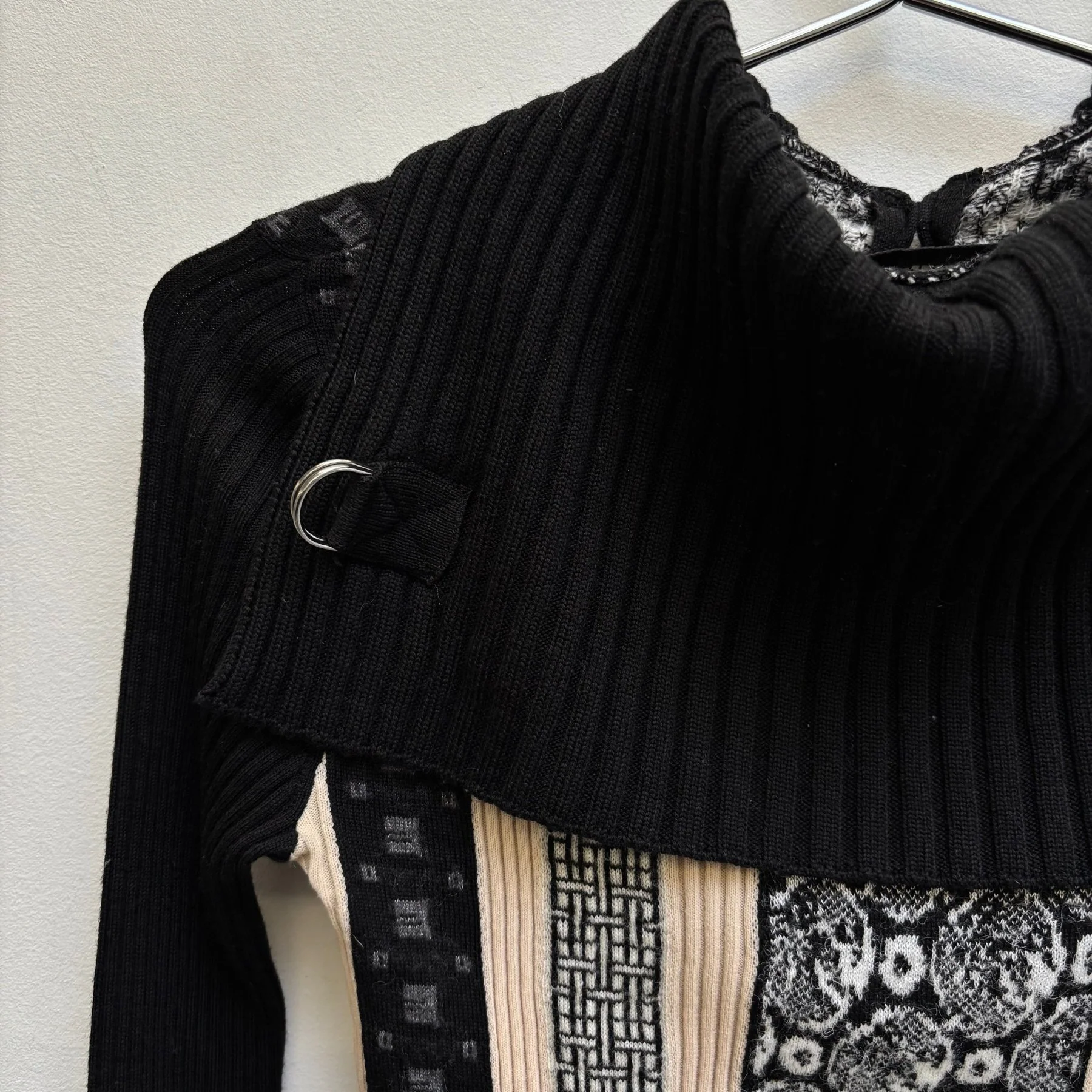 90s Jean Paul Gaultier Maillé Femme Patterned Knit Top - Image 10