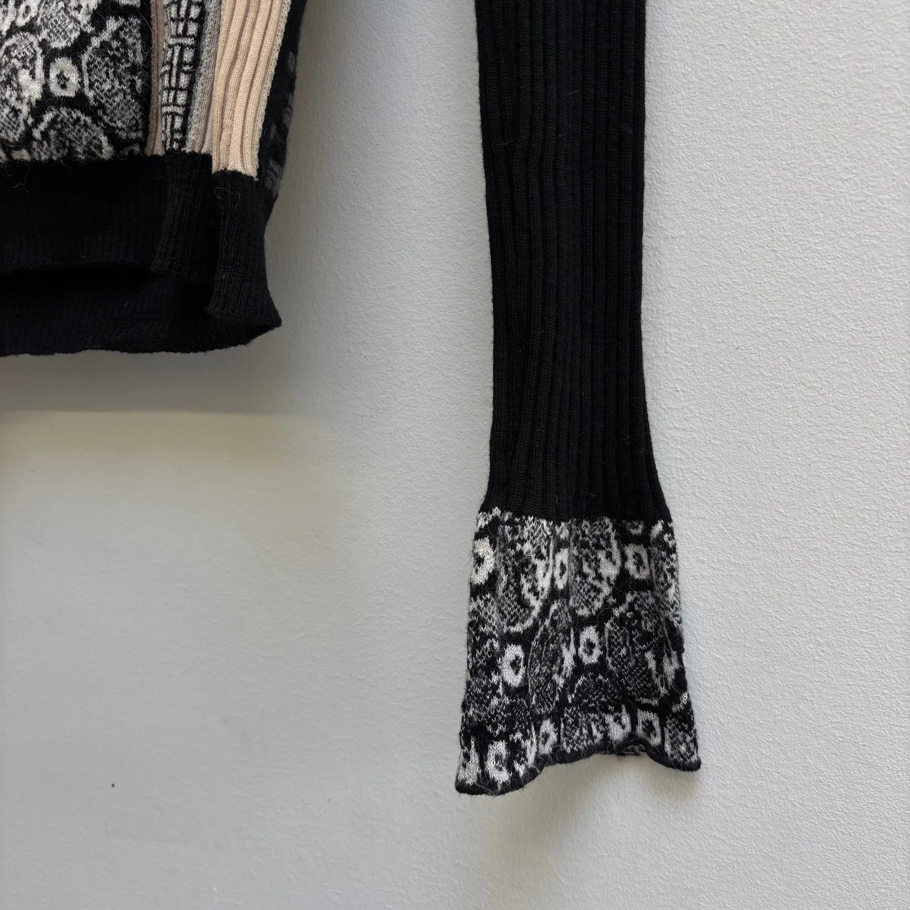 90s Jean Paul Gaultier Maillé Femme Patterned Knit Top - Image 8