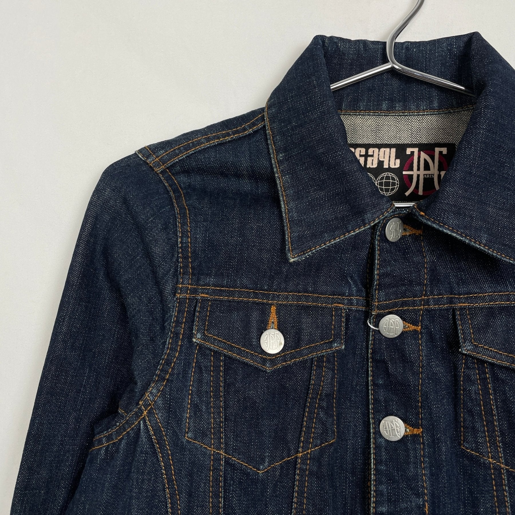 90s Jean Paul Gaultier Mirrored Denim Jacket - Image 3