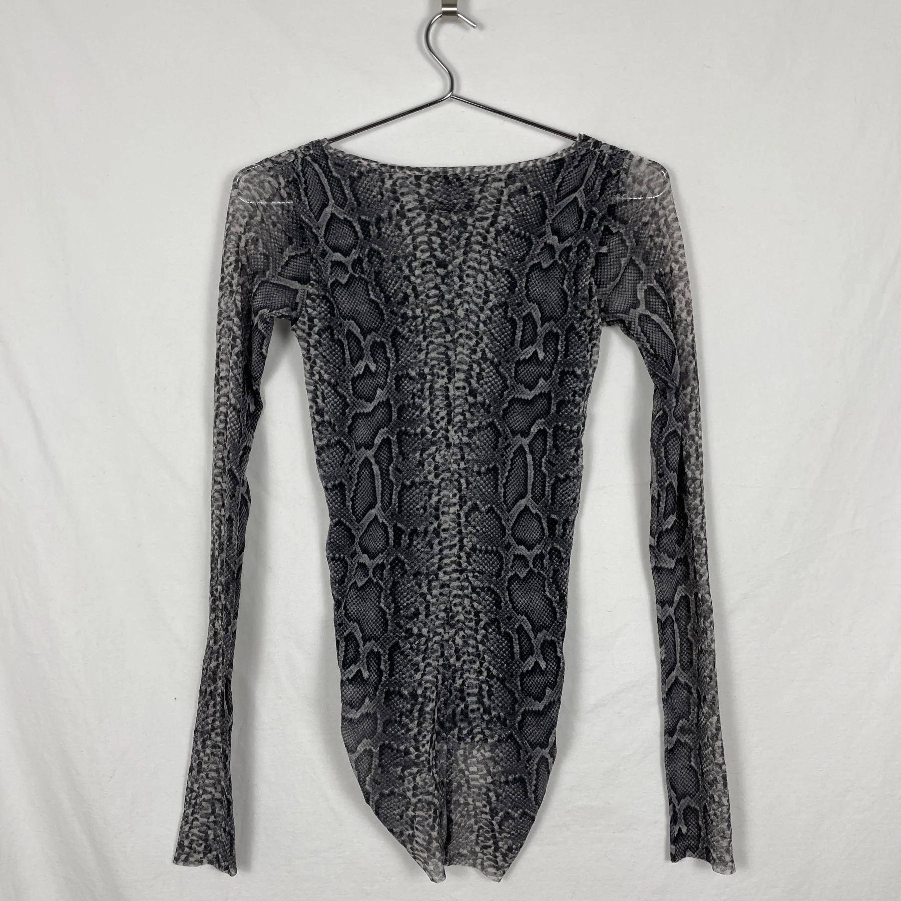 90s Jean Paul Gaultier Snakeskin Mesh Top - Image 2