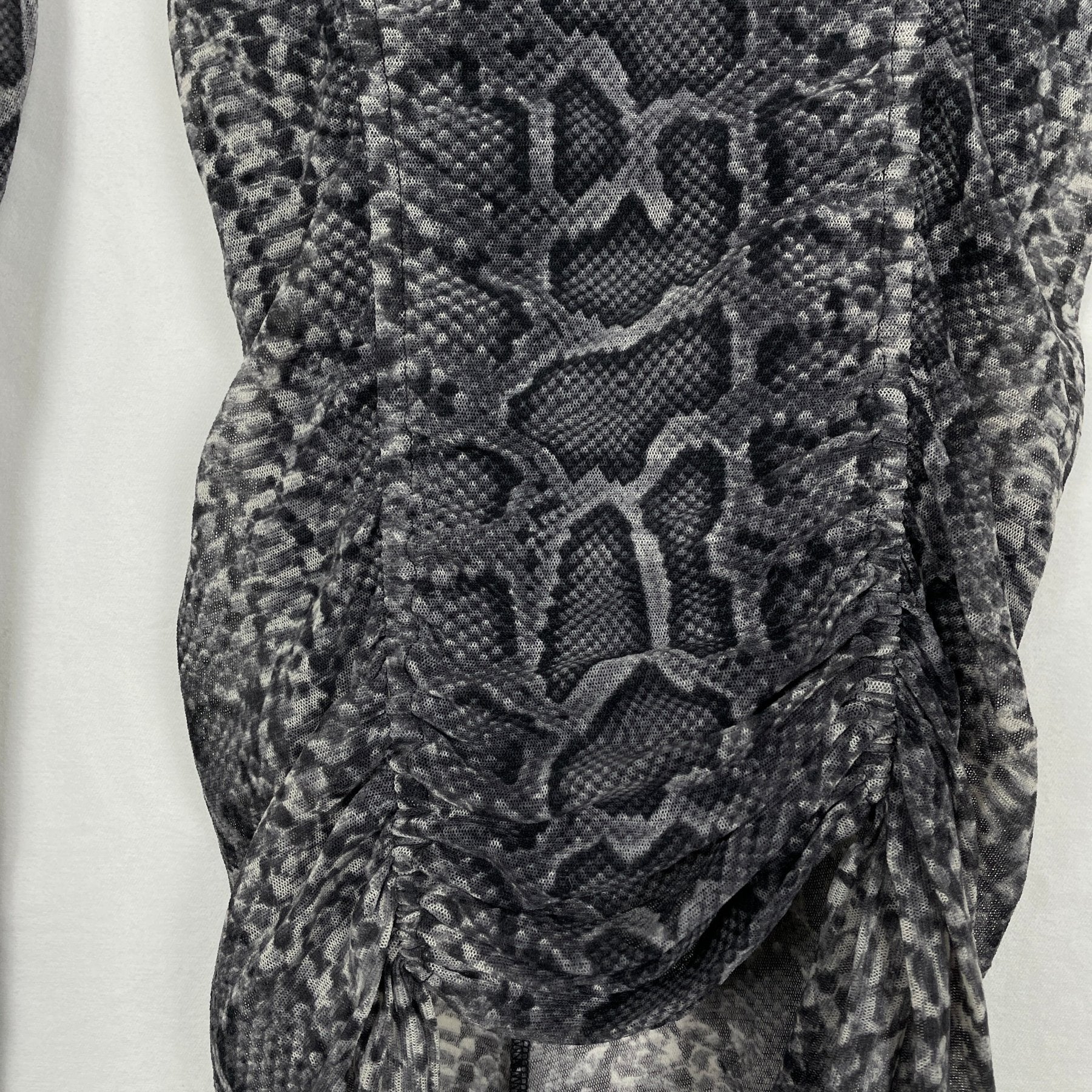 90s Jean Paul Gaultier Snakeskin Mesh Top - Image 4