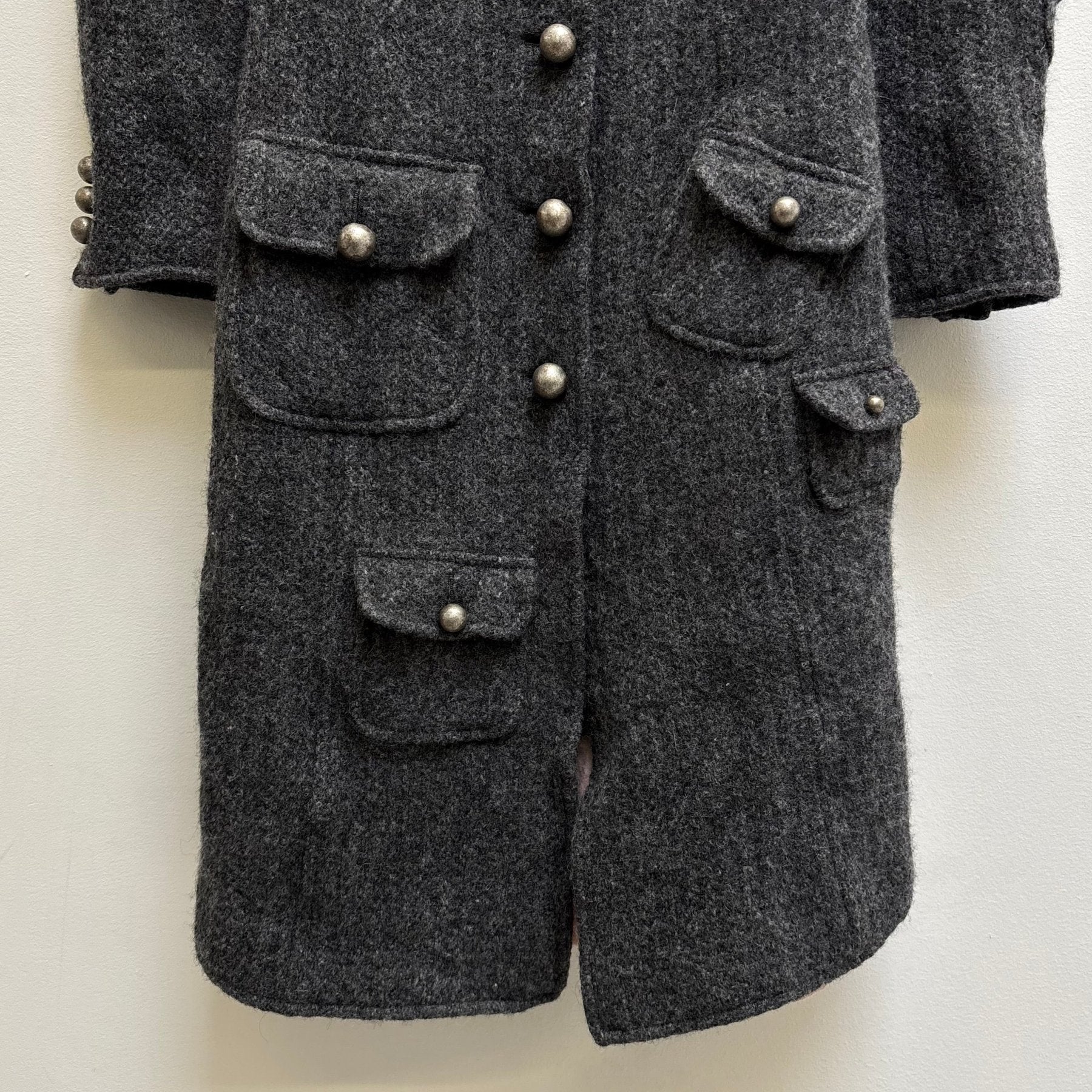 90s Moschino Multi-Pocket Wool Topcoat - Image 4