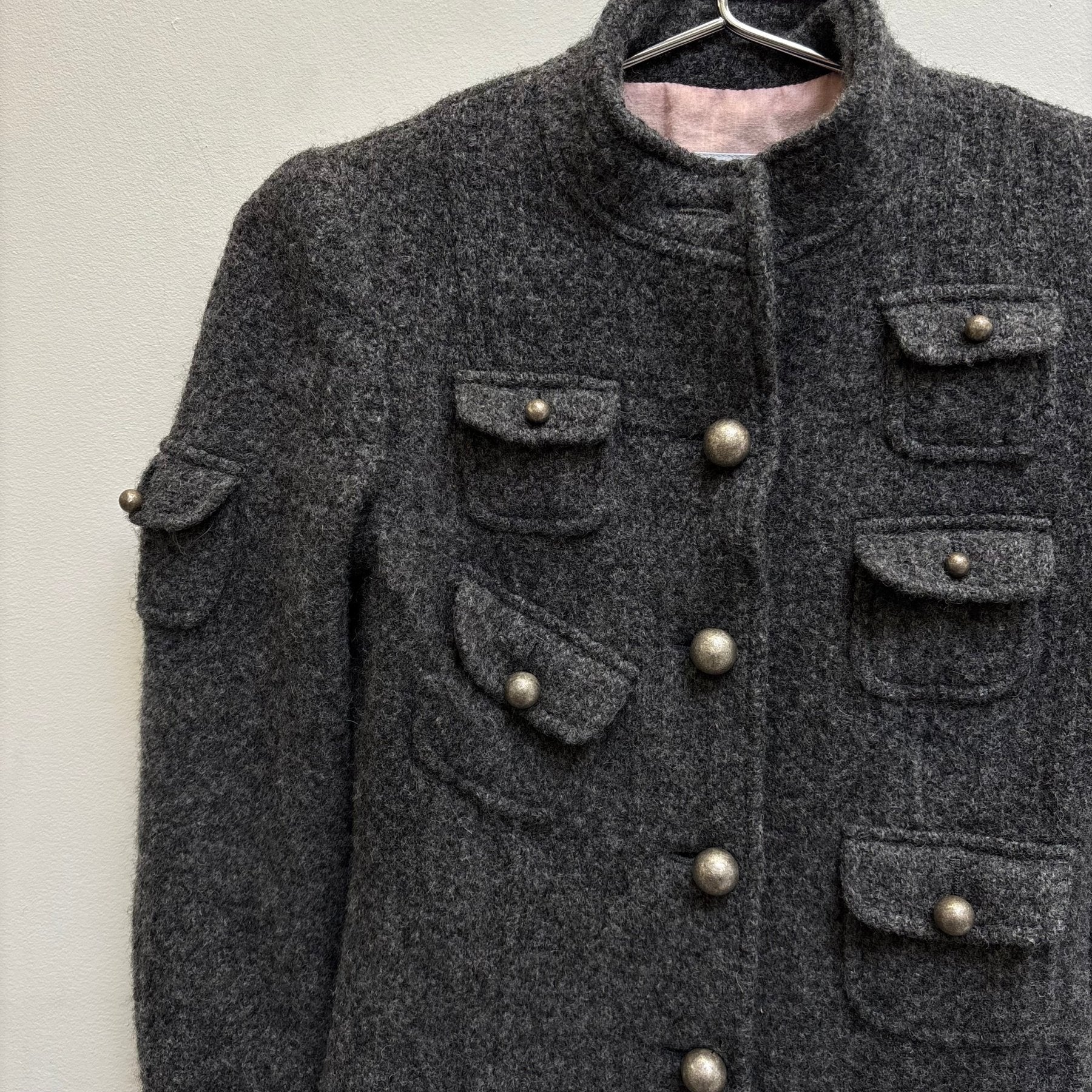 90s Moschino Multi-Pocket Wool Topcoat - Image 5