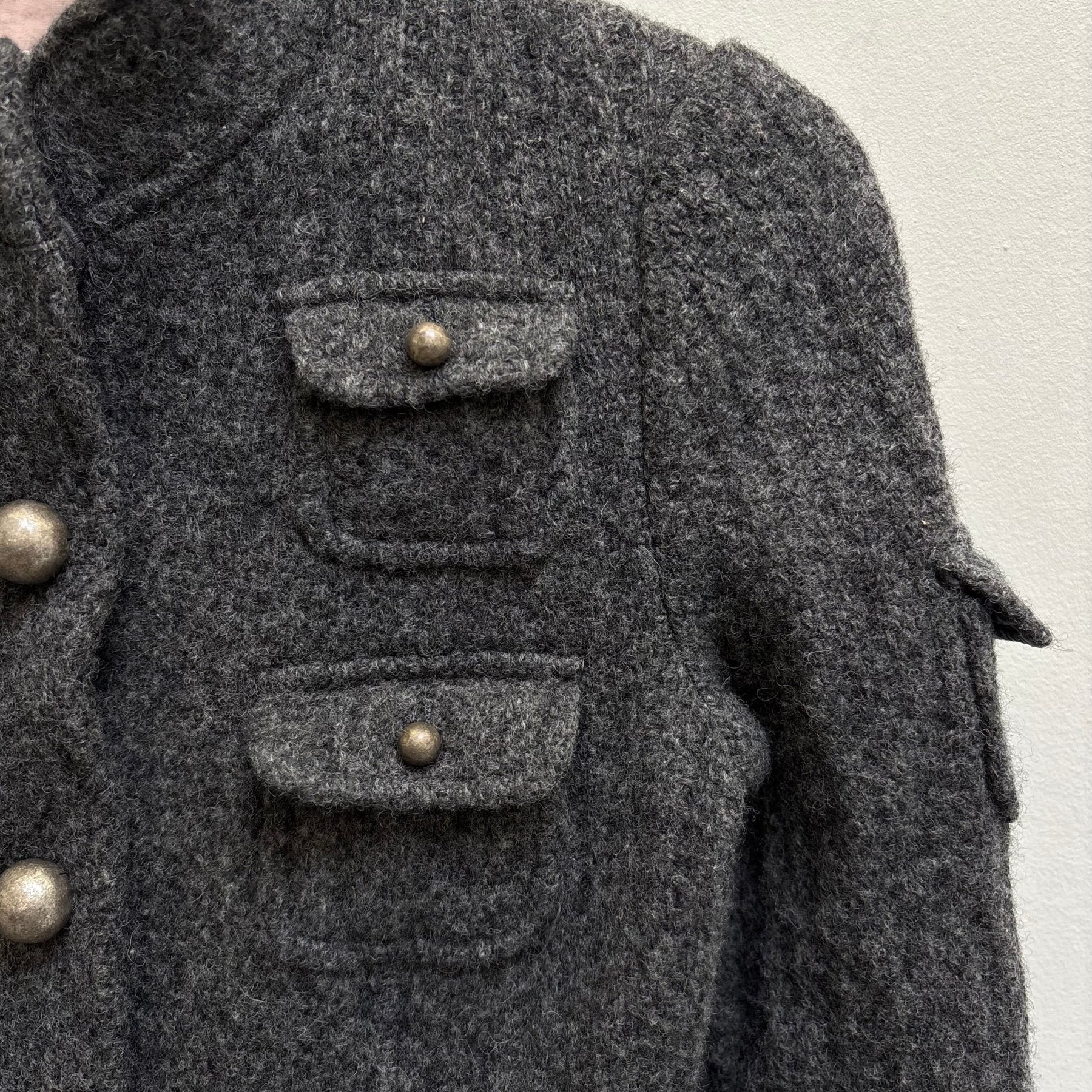 90s Moschino Multi-Pocket Wool Topcoat - Image 6