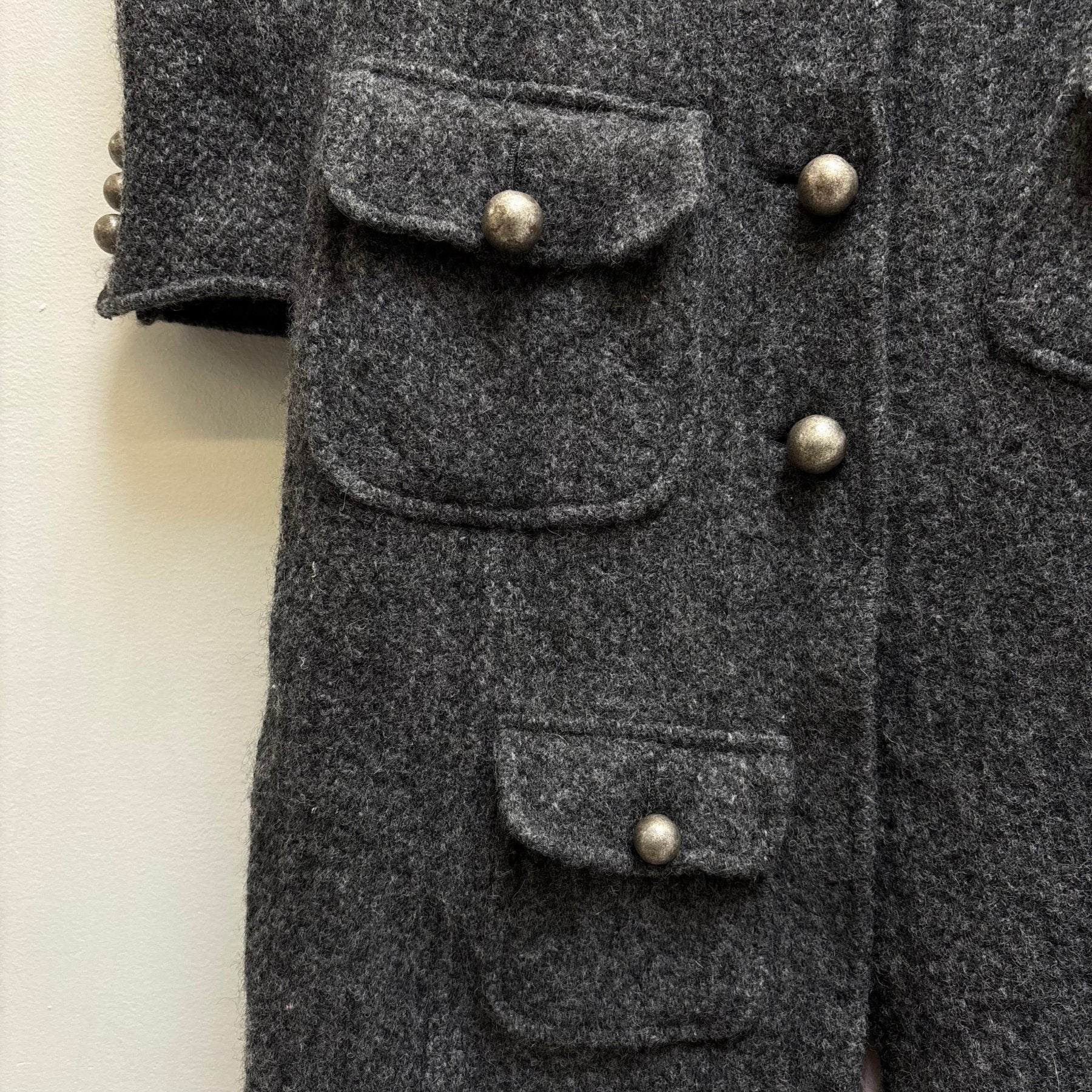 90s Moschino Multi-Pocket Wool Topcoat - Image 7