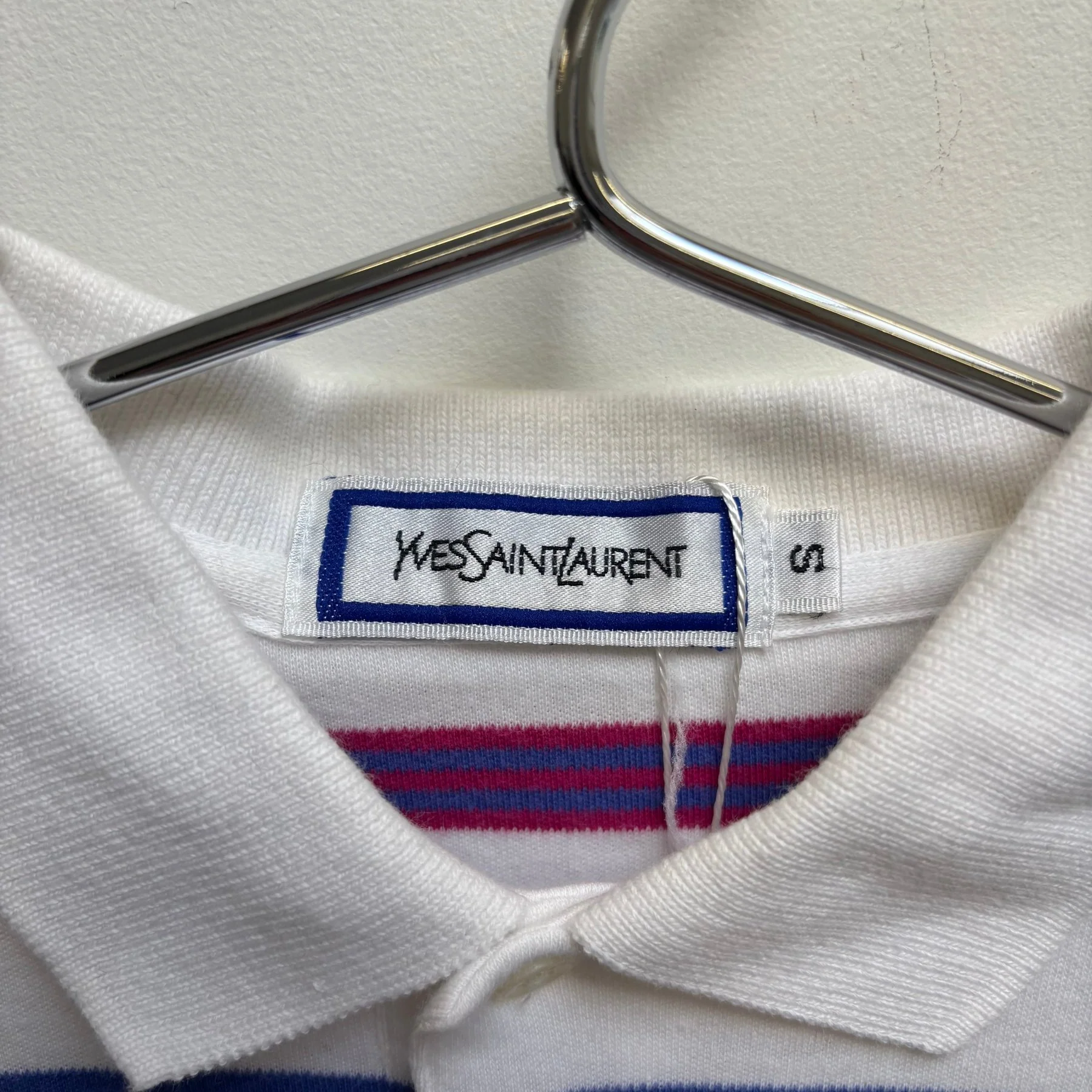 90s Yves Saint Laurent Striped Polo - Image 9