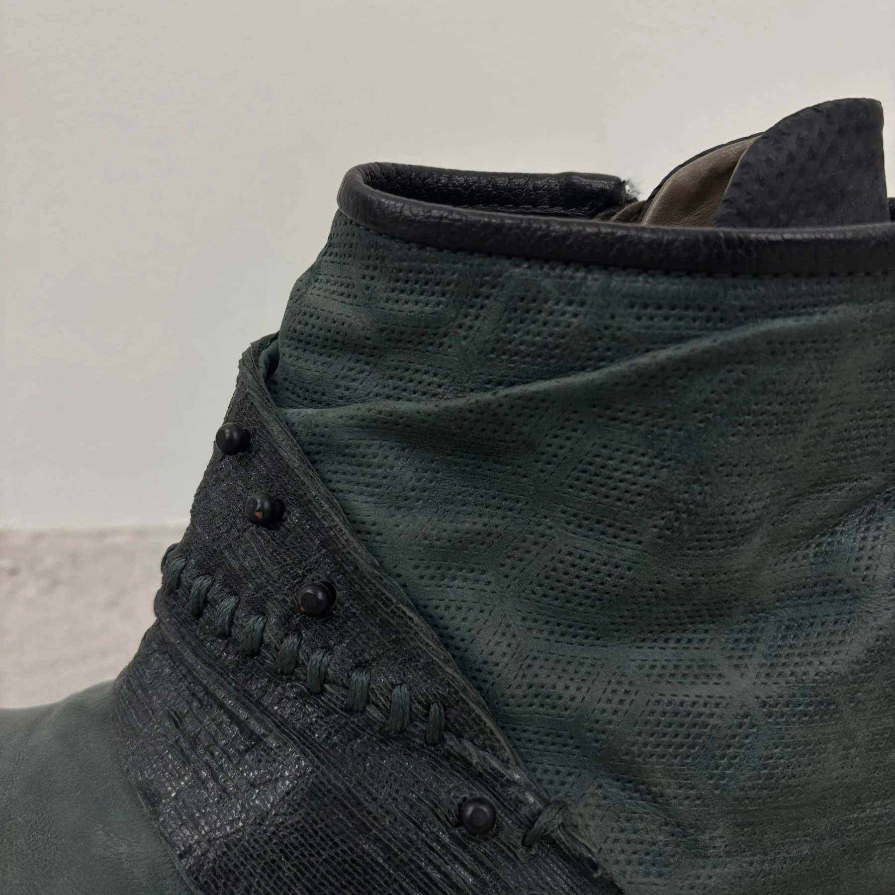 A.S. 98 Airstep Green Leather Ankle Boots - Image 6