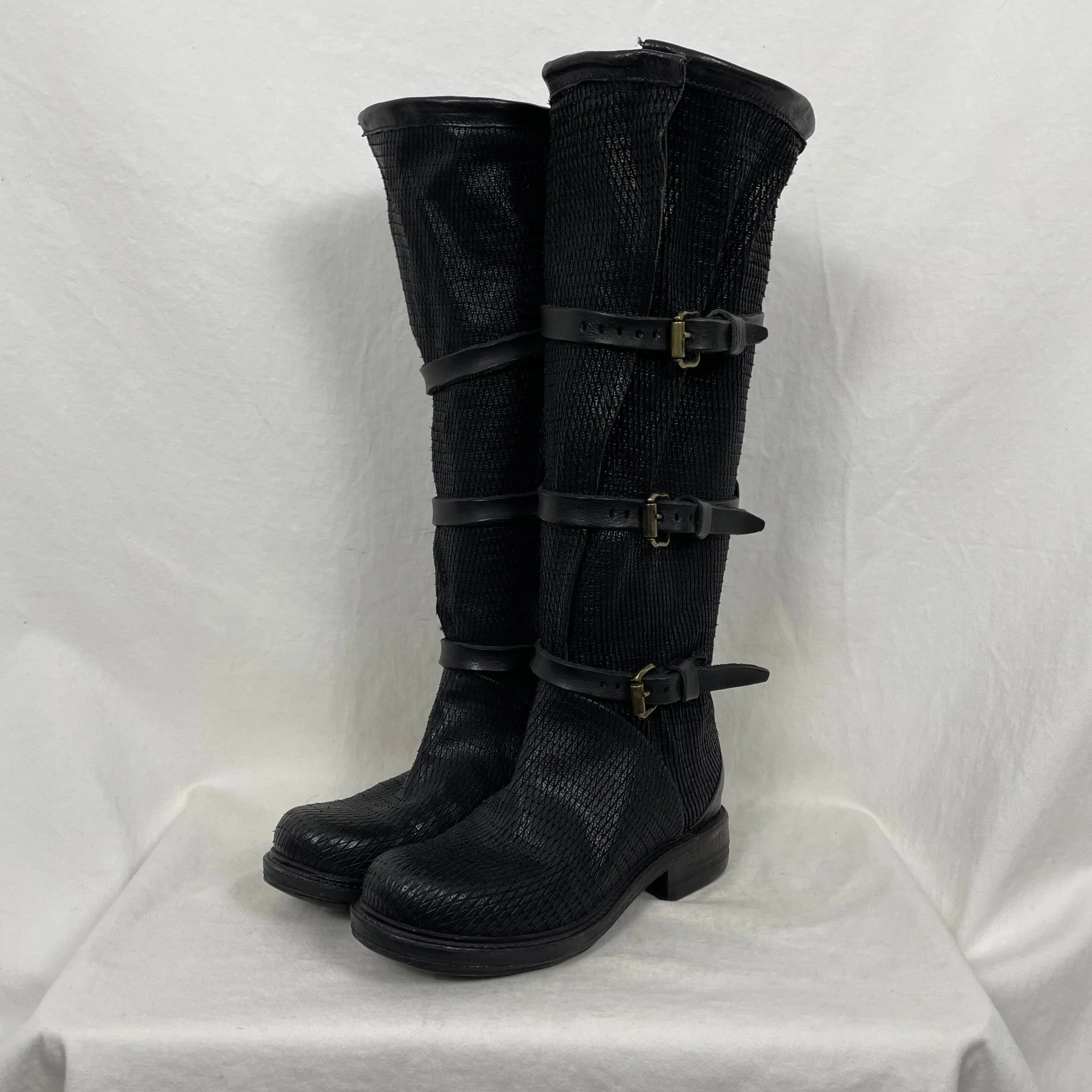 A.S.98 Buckle Strap Knee High Boots - Image 3