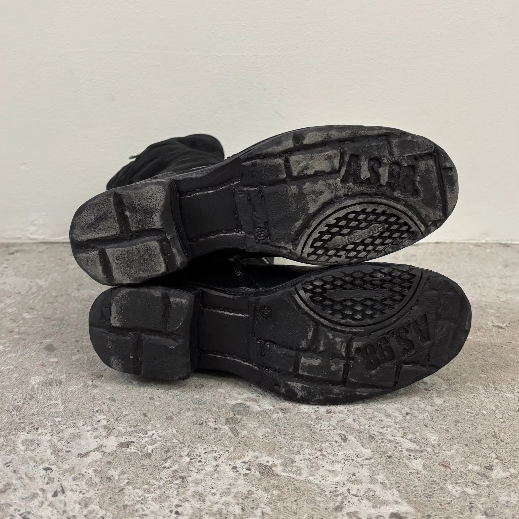 A.S. 98 Leather Wrap Zipper Boots - Image 10