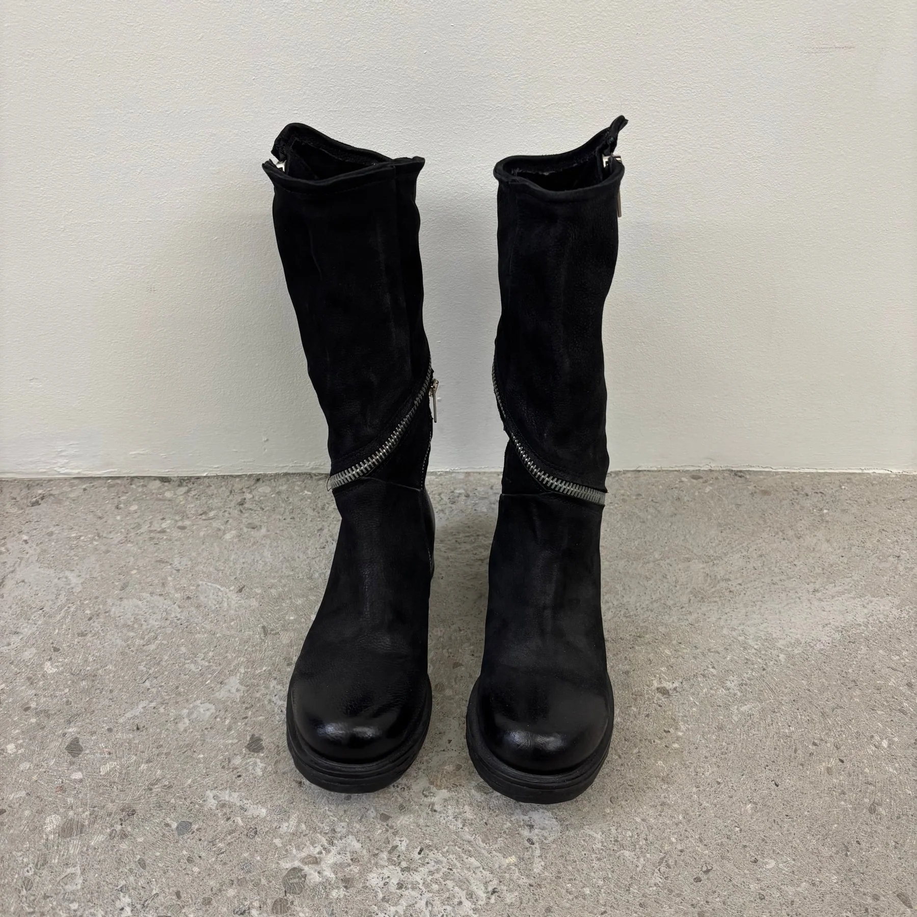 A.S. 98 Leather Wrap Zipper Boots - Image 3