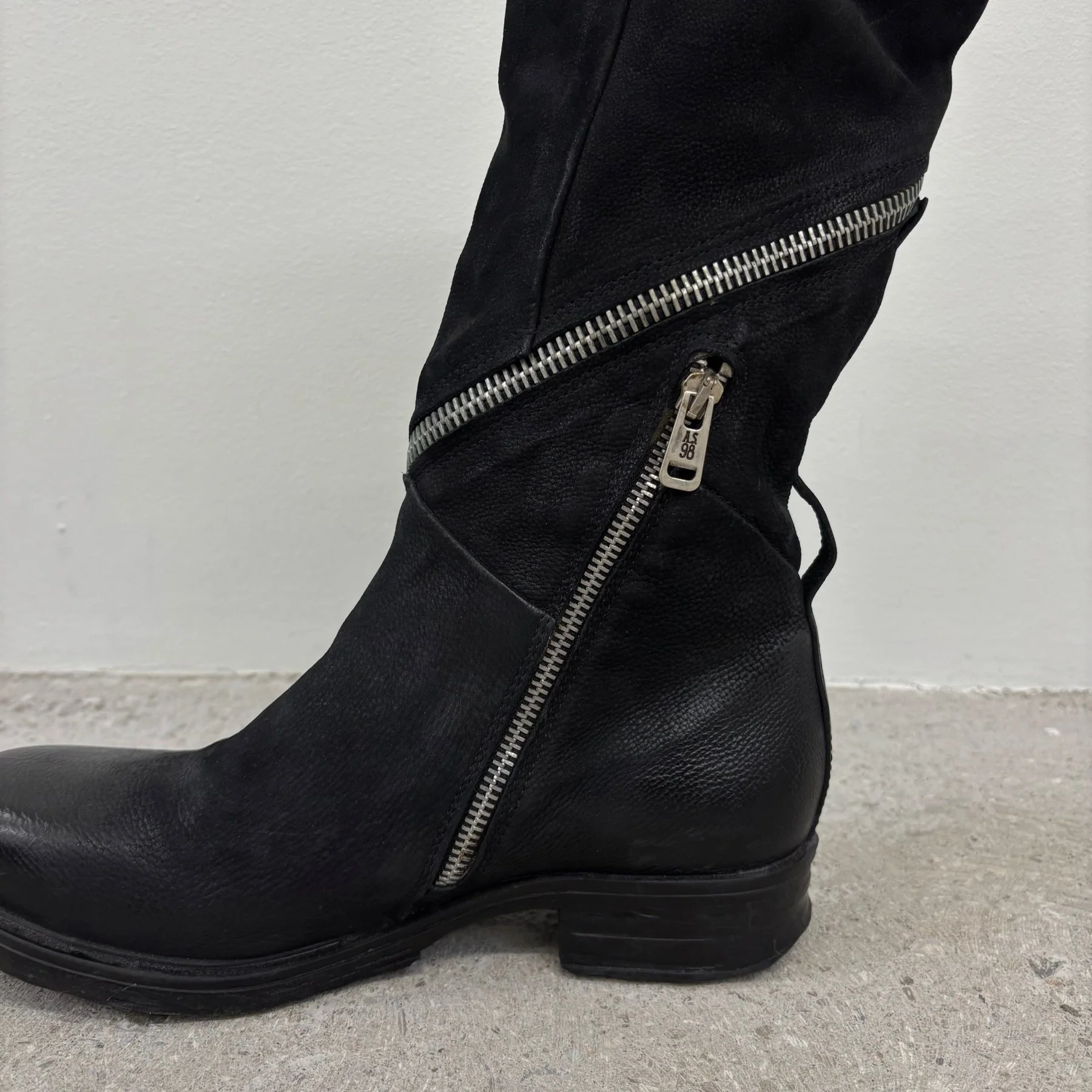 A.S. 98 Leather Wrap Zipper Boots - Image 7