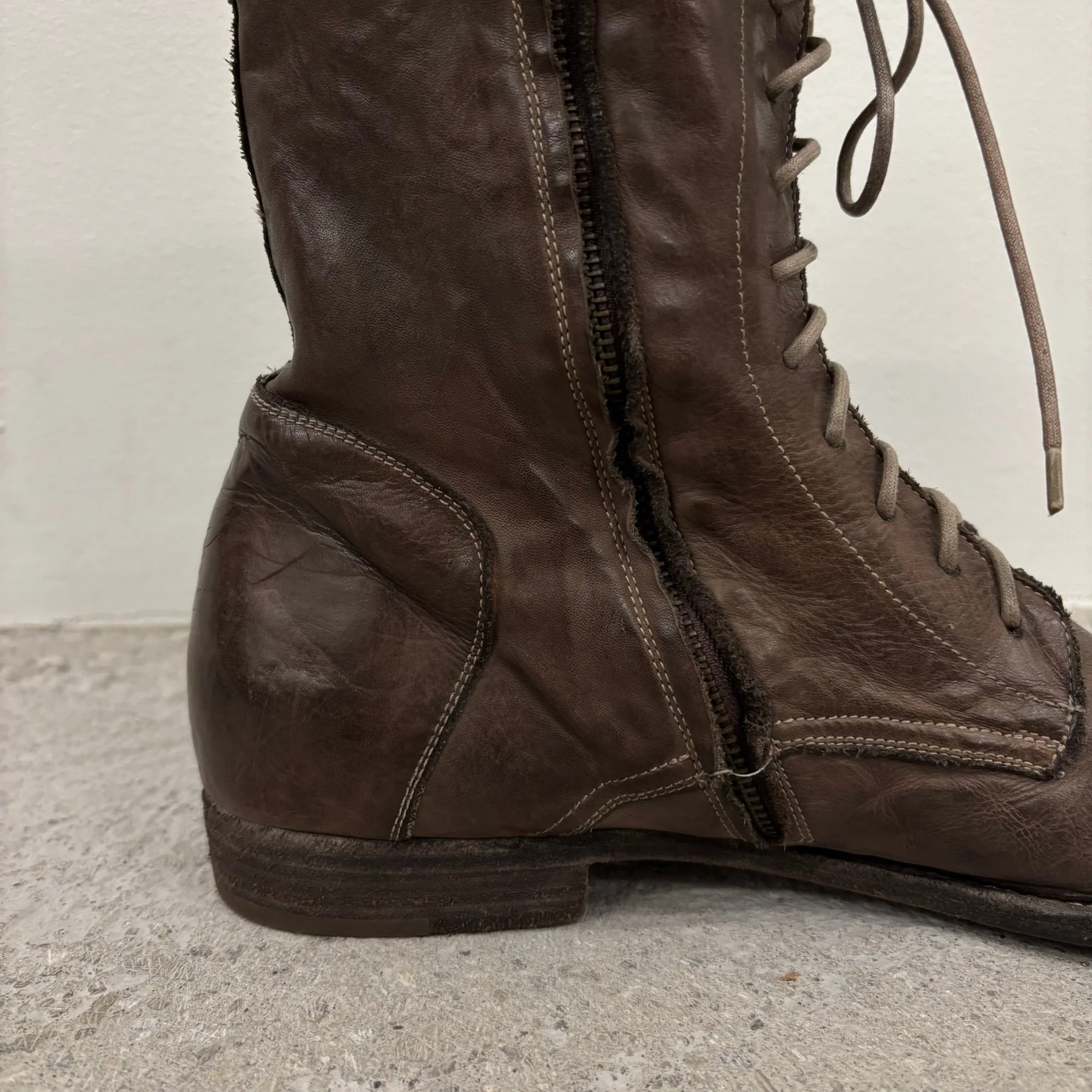 Alexander McQueen Brown Leather Riding Boots - Image 7