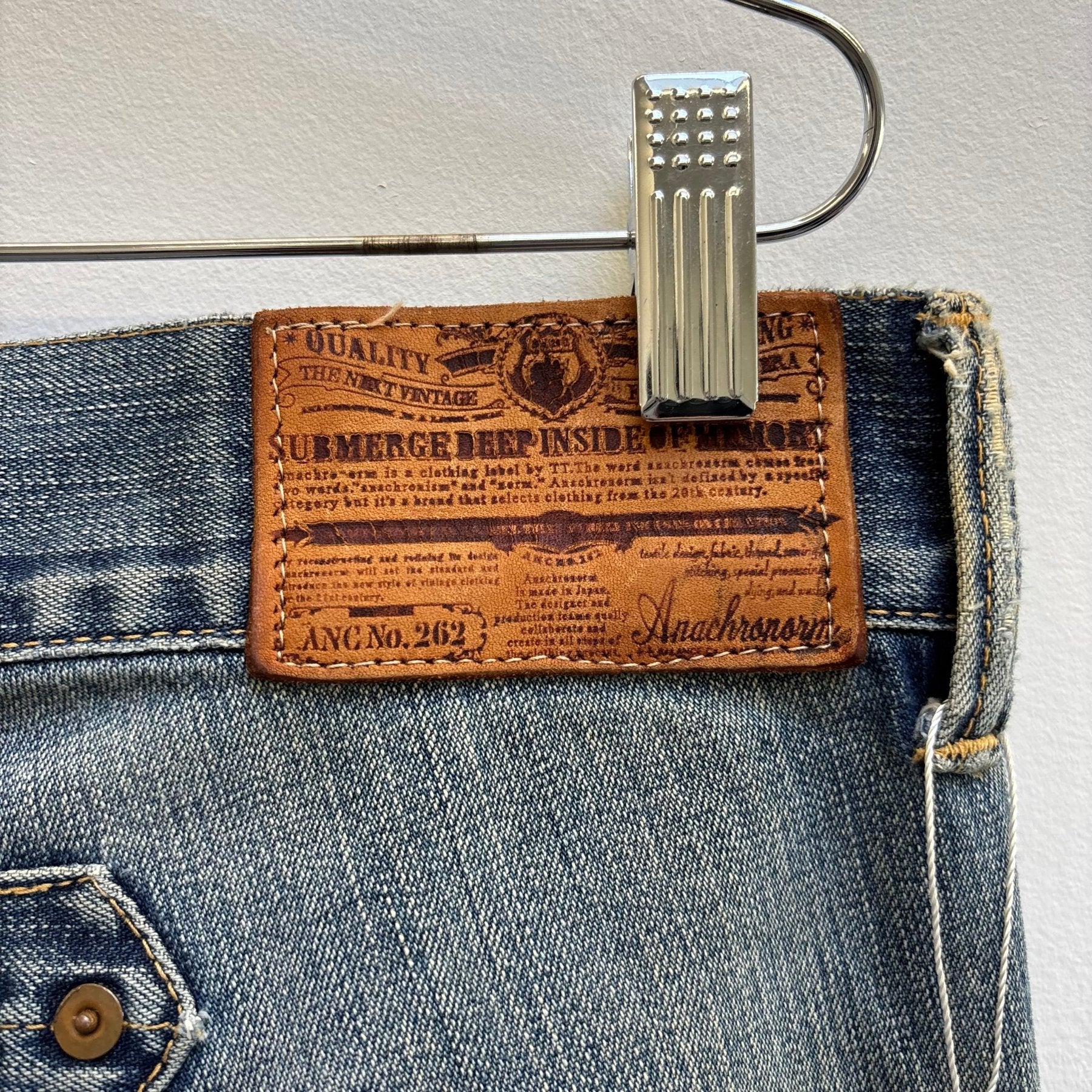Anachronorm Distressed Patchwork Jeans - Image 15