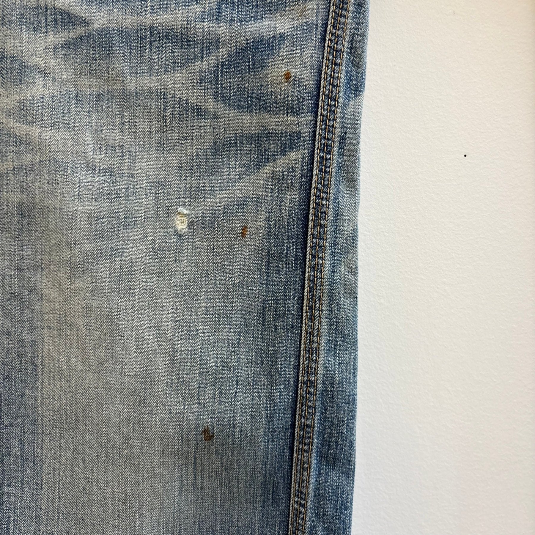 Anachronorm Distressed Patchwork Jeans - Image 16