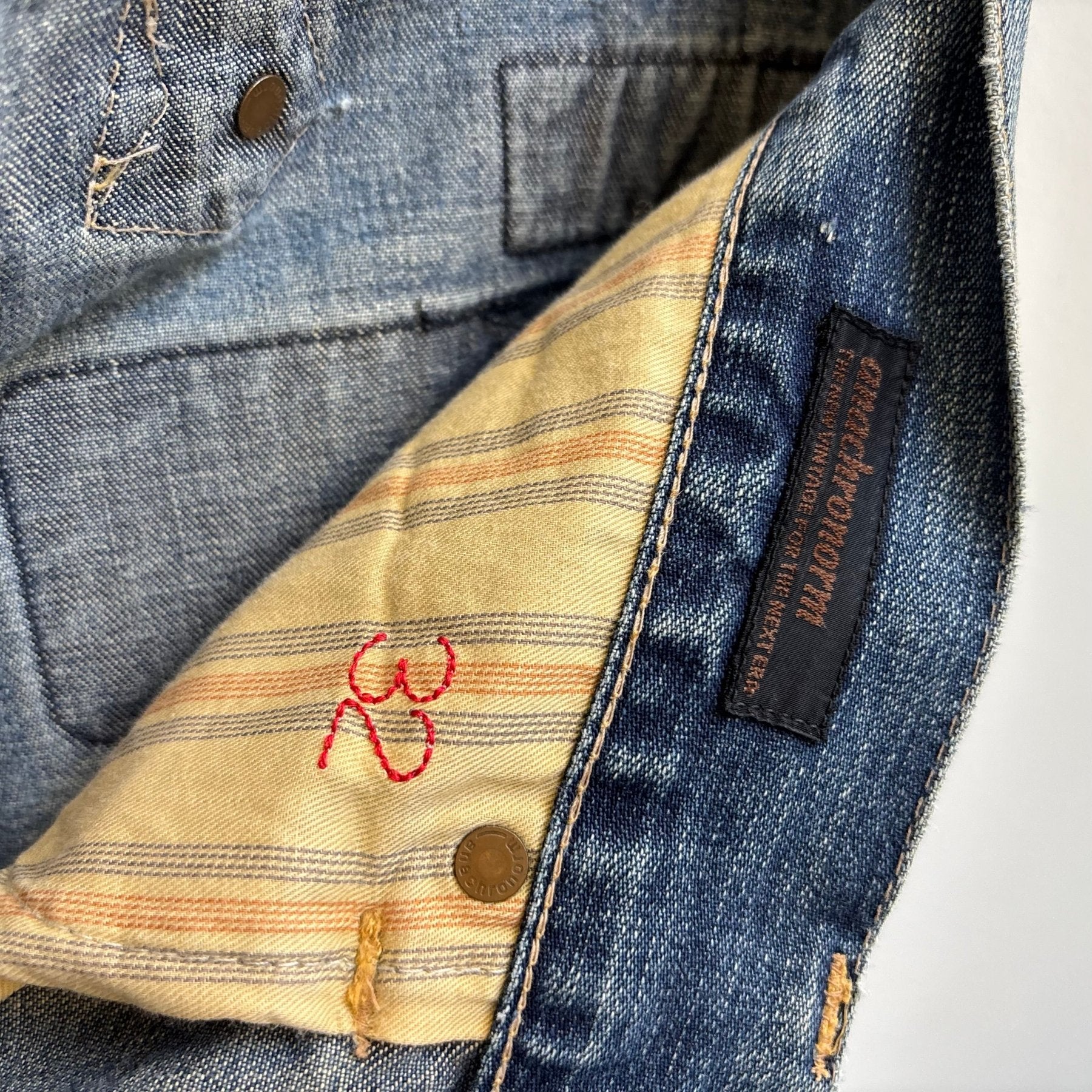 Anachronorm Distressed Patchwork Jeans - Image 19