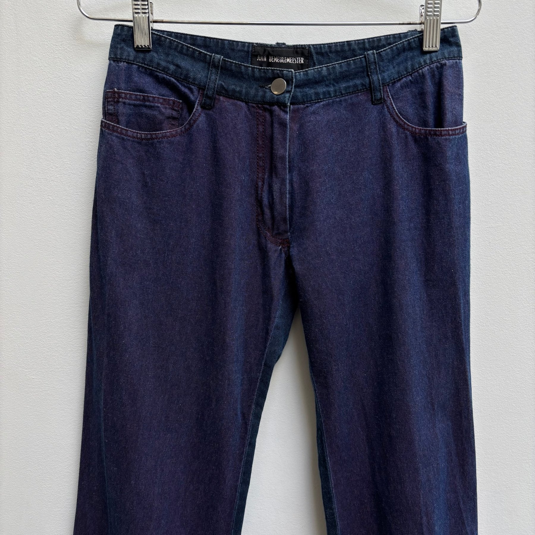 Ann Demeulemeester Front Dye Wide Leg Jeans - Image 3