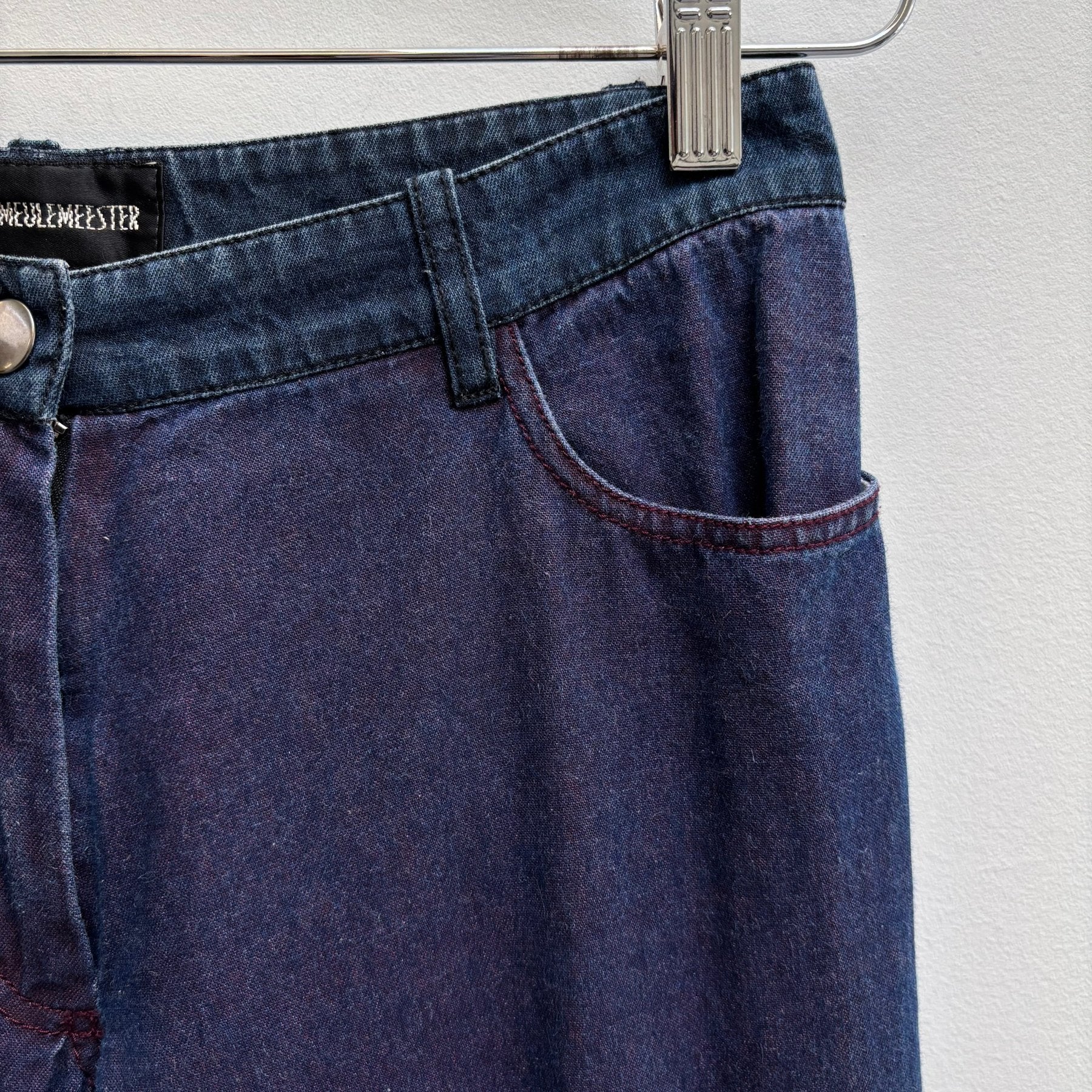 Ann Demeulemeester Front Dye Wide Leg Jeans - Image 5