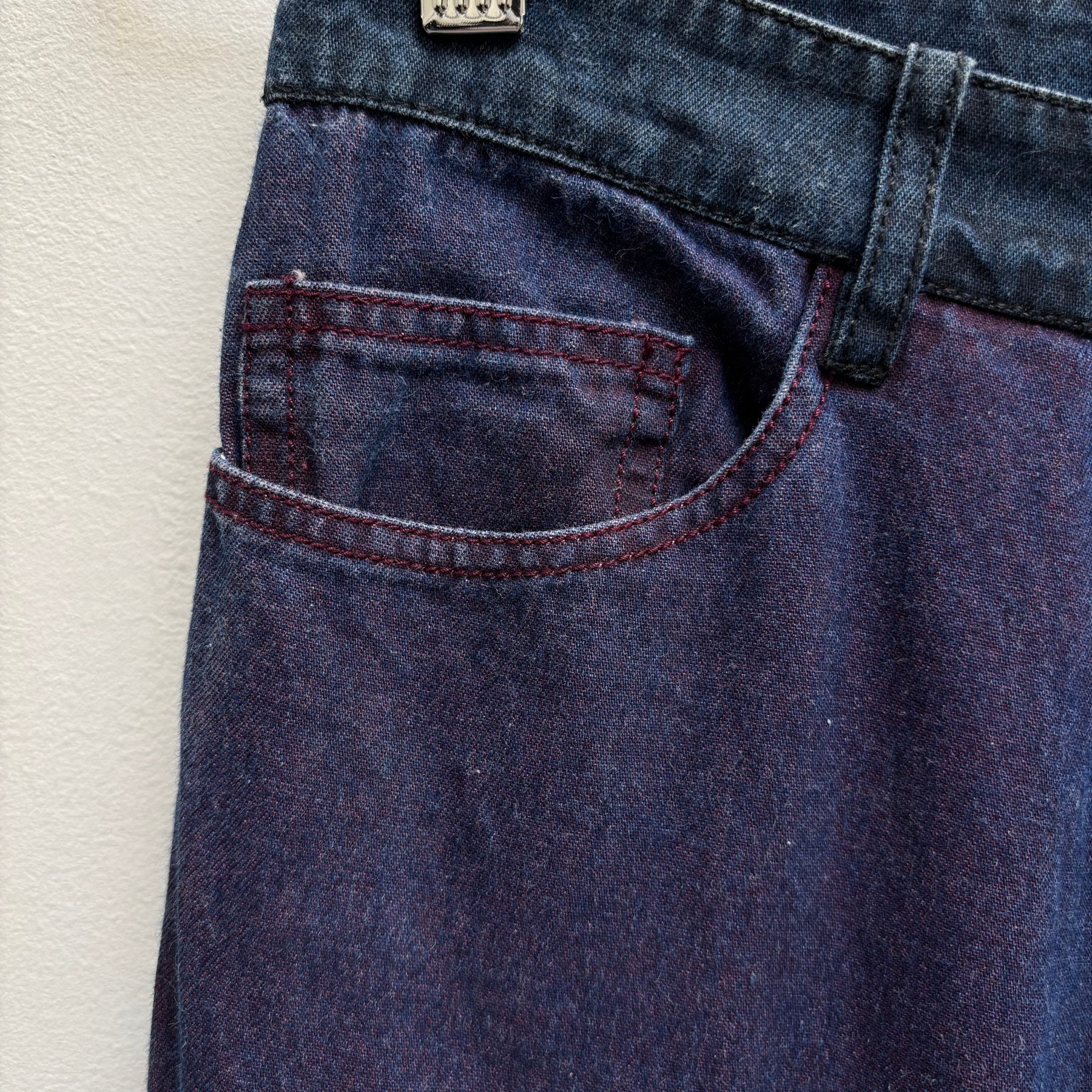 Ann Demeulemeester Front Dye Wide Leg Jeans - Image 7